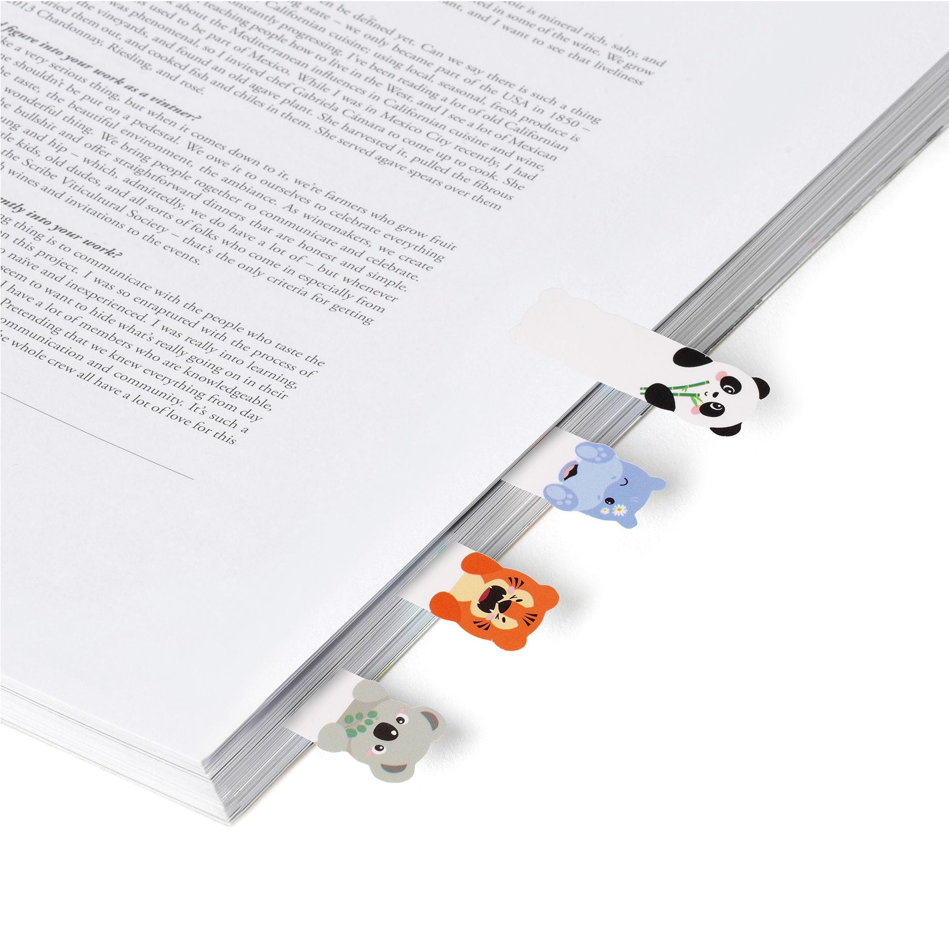 LEGAMI Keep in Mind Stickers - 80 Writable & Removable Page Markers | Cute Animal Theme 3