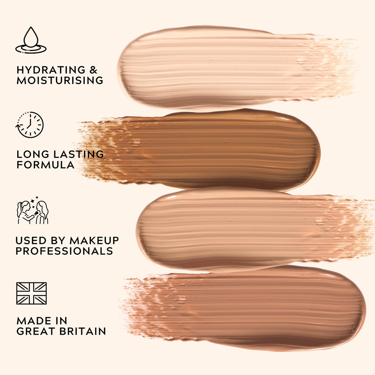 Leichner Camera Clear Tinted Foundation - Biscuit | 30ml | Professional Full-Coverage & Moisturising 3