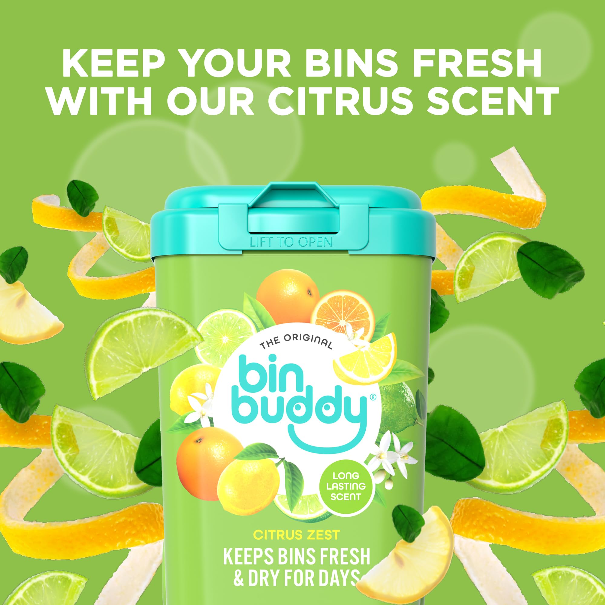 Bin Buddy Fresh Citrus Zest Deodorising Powder for Bins | 450g 3