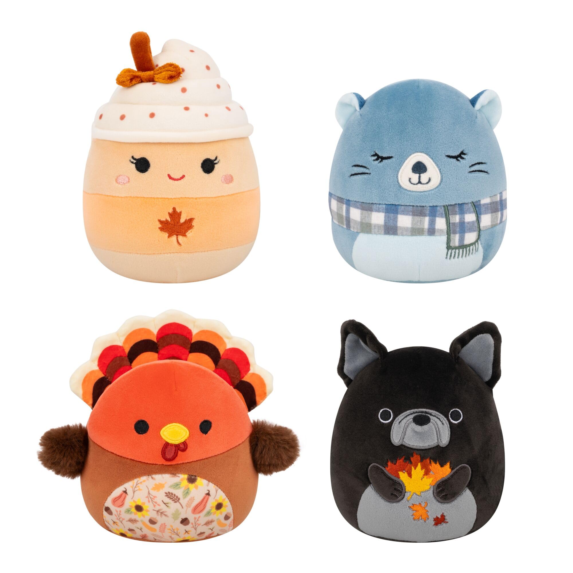 Squishmallows Autumn Harvest 4-Pack Plush – Ulana, River, Rhett, Alberta (Amazon Exclusive) 1