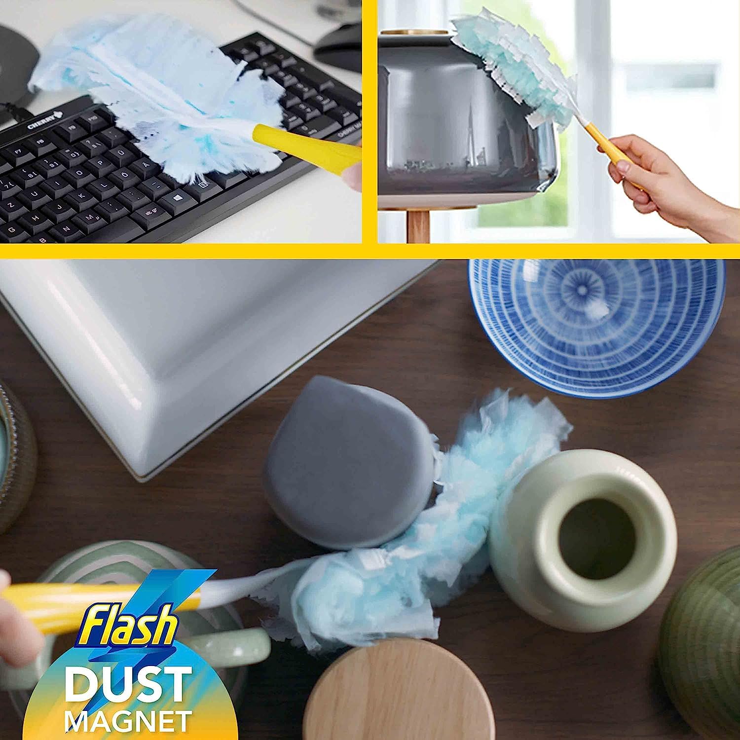 FLASH Dust Magnet Refills - Trap & Lock Dust, Hair & Allergens | 25 Count