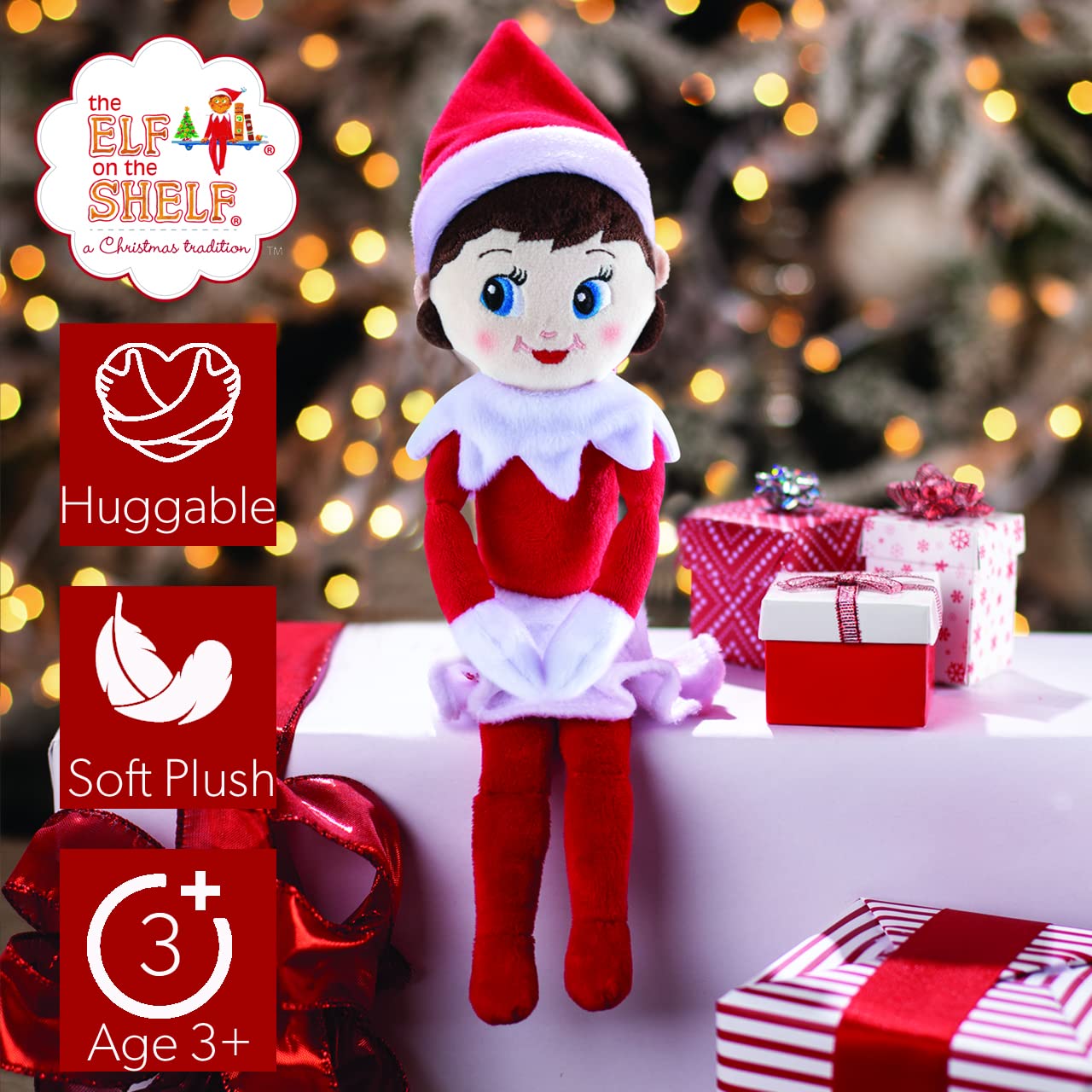Elf on the Shelf Plushee Pal Snuggler - 12-inch Cuddly Plush Girl Elf 8