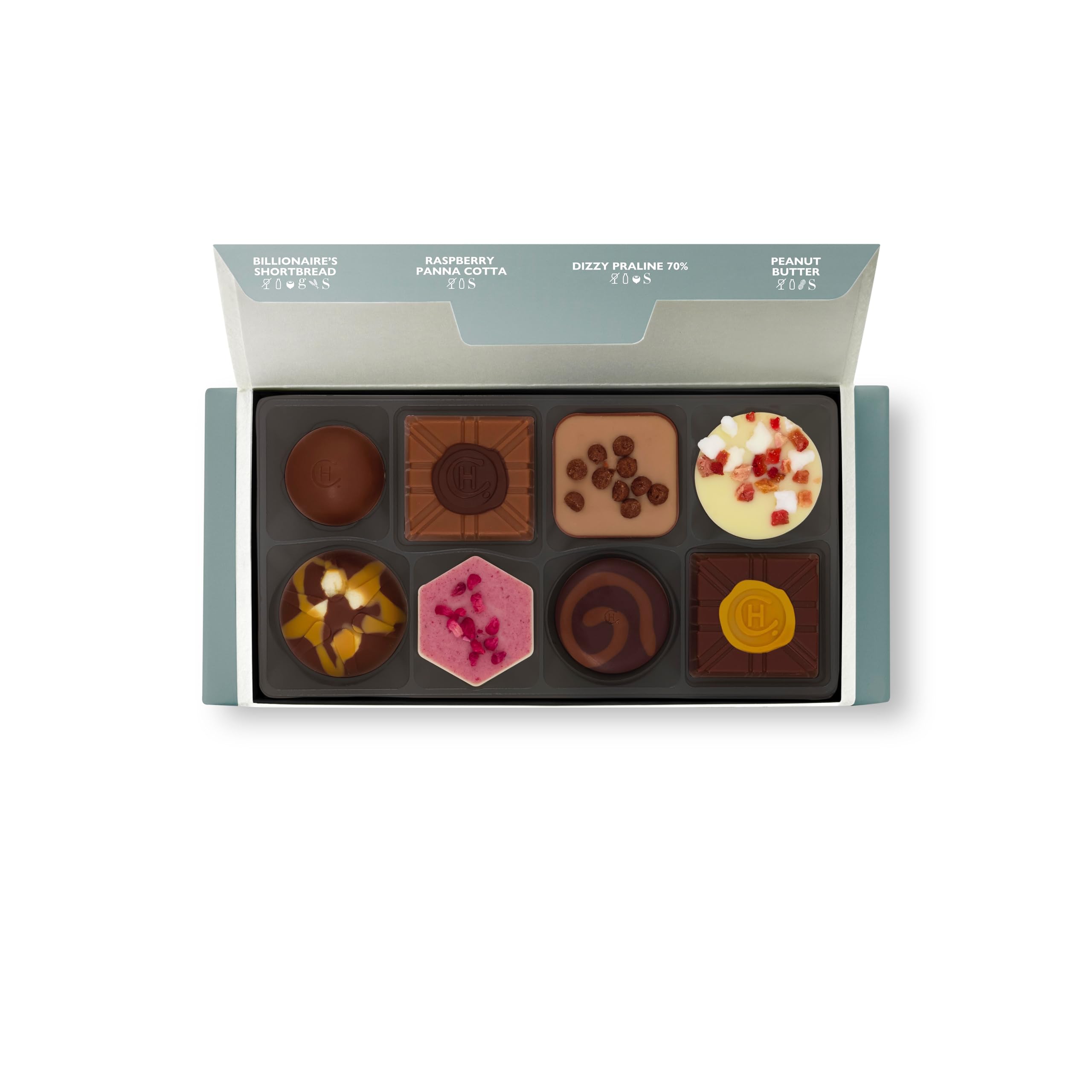 Hotel Chocolat Simply Thanks Pocket Selection - 8 Alcohol-Free Chocolates 3