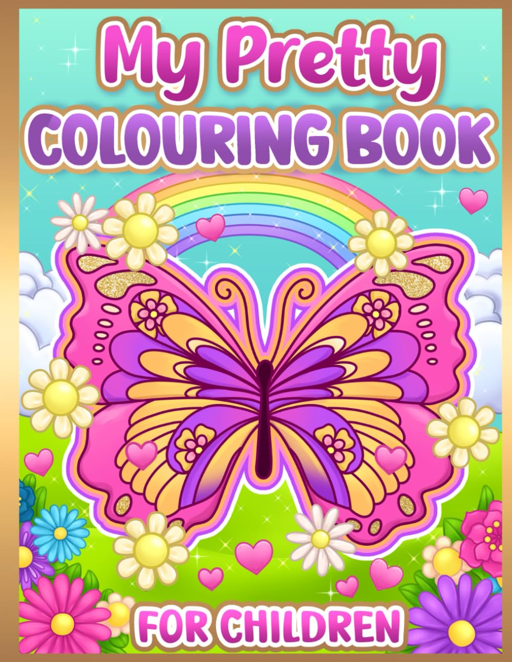 BJB Publishing Colouring Book for Children: Butterflies, Flowers, Animals | Ages 2-8 | Paperback