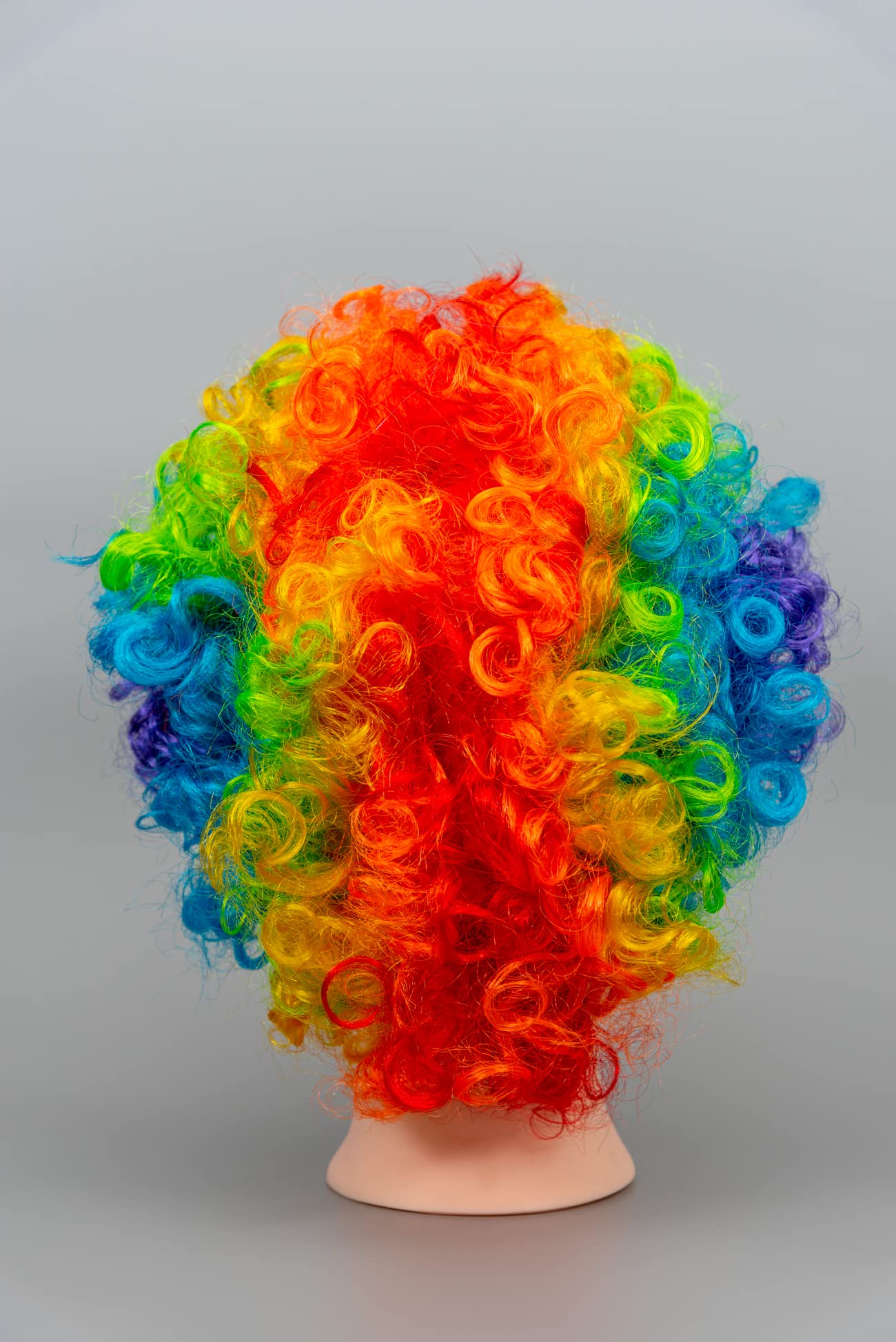 SHATCHI Rainbow Afro Wig Curly Bouncy Hair for Fancy Dress Party Costume Disco 60s 70s 80s Theme Unisex 6