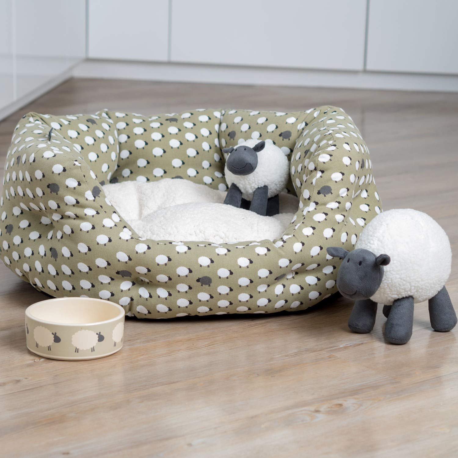 Petface Stanley the Sheep Plush Dog Toy - Medium Size | Squeaker Included | Lightweight 7