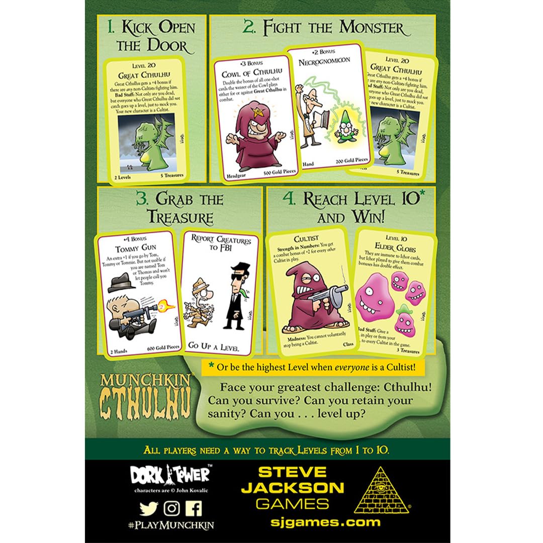 Steve Jackson Games Munchkin: Cthulhu Board Game | 3-6 Players | Ages 10+ | 90 Min Playtime 2