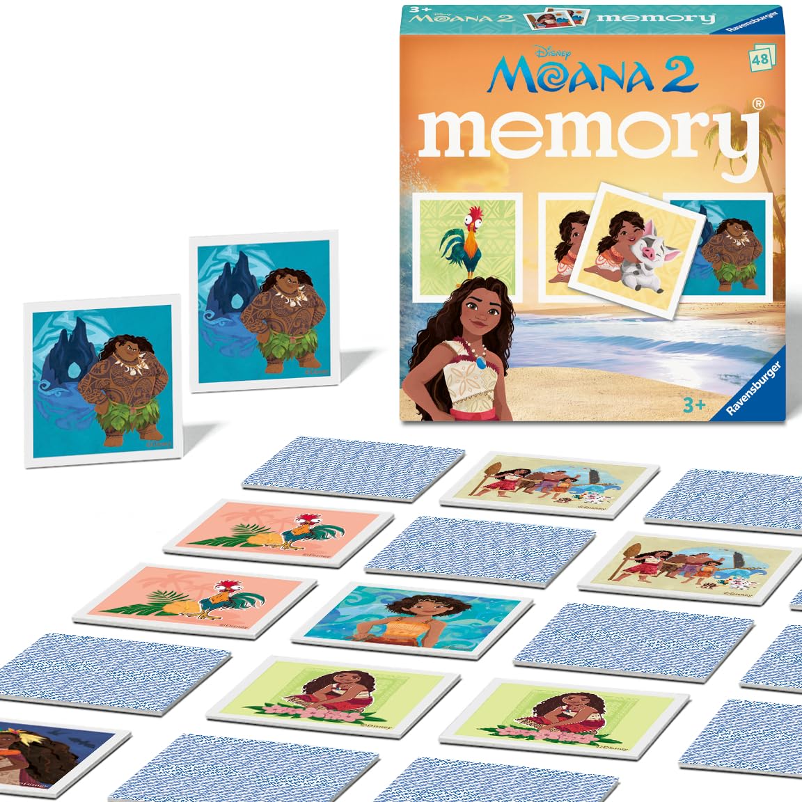 Ravensburger Disney Moana 2 Mini Memory Matching Game | 48 Cards | Ages 3+ 1