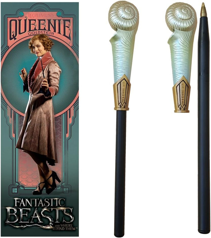 The Noble Collection Fantastic Beasts and Where to Find Them - Queenie Goldstein Wand Pen and Bookmark Set (NN5033)