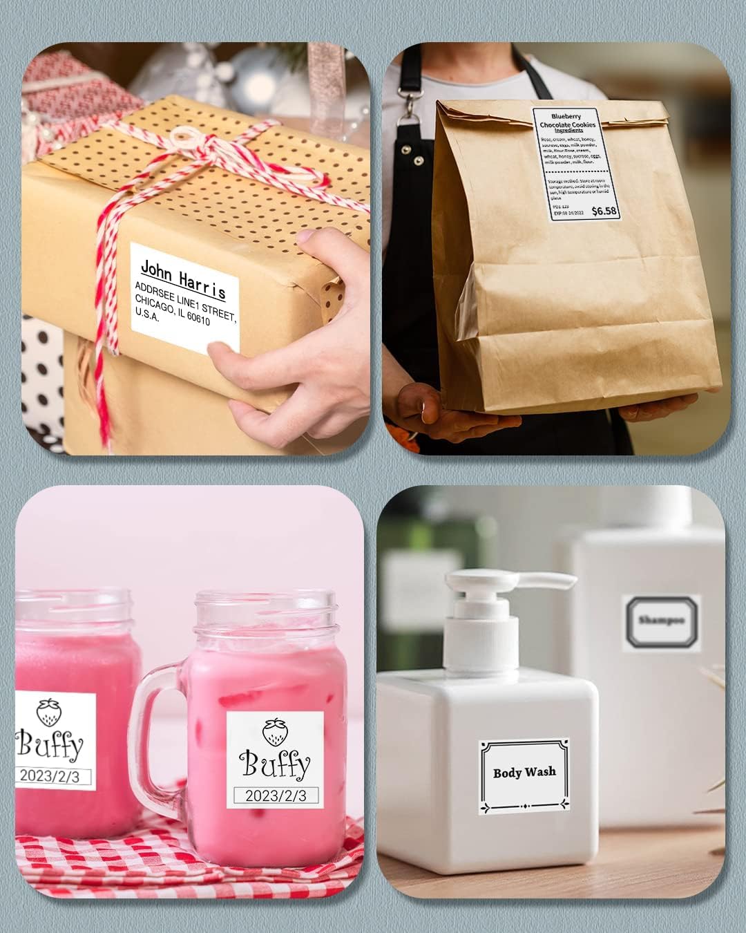 Phomemo Thermal Address Labels - 50x80mm, Self-Adhesive, 3 Rolls (300 Labels Total) 5