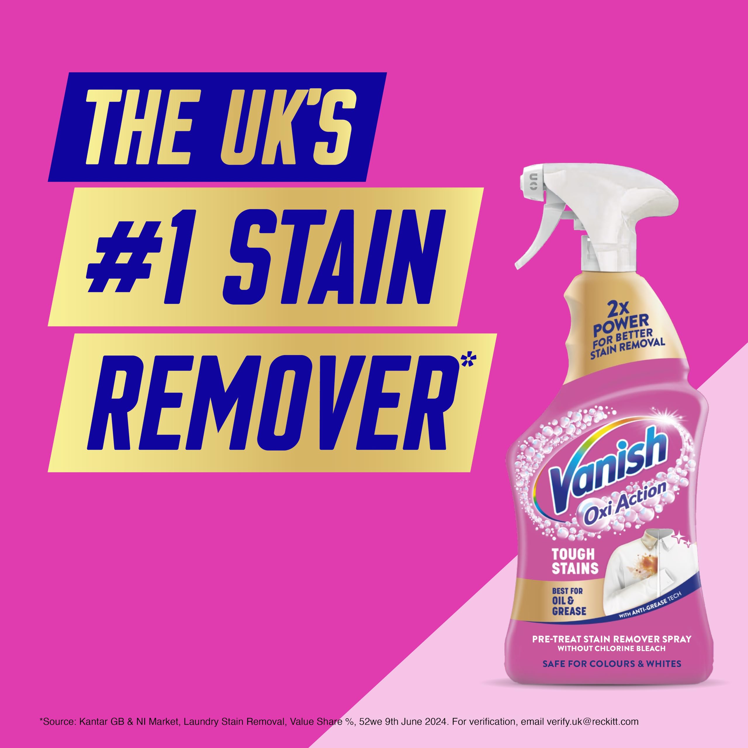 Vanish Gold Oxi Action Multi Degreaser Spray for Tough Stains | 950 ml Liquid
