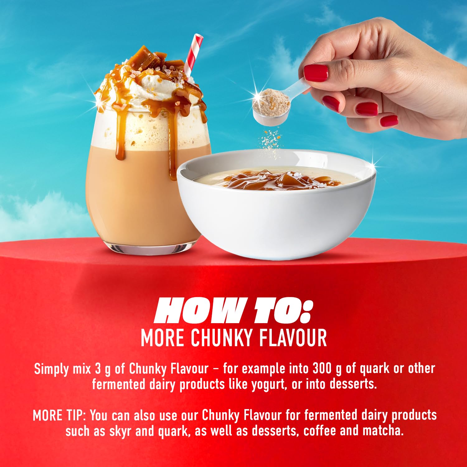 MORE NUTRITION Chunky Flavour Salted Caramel Powder - 150g 3