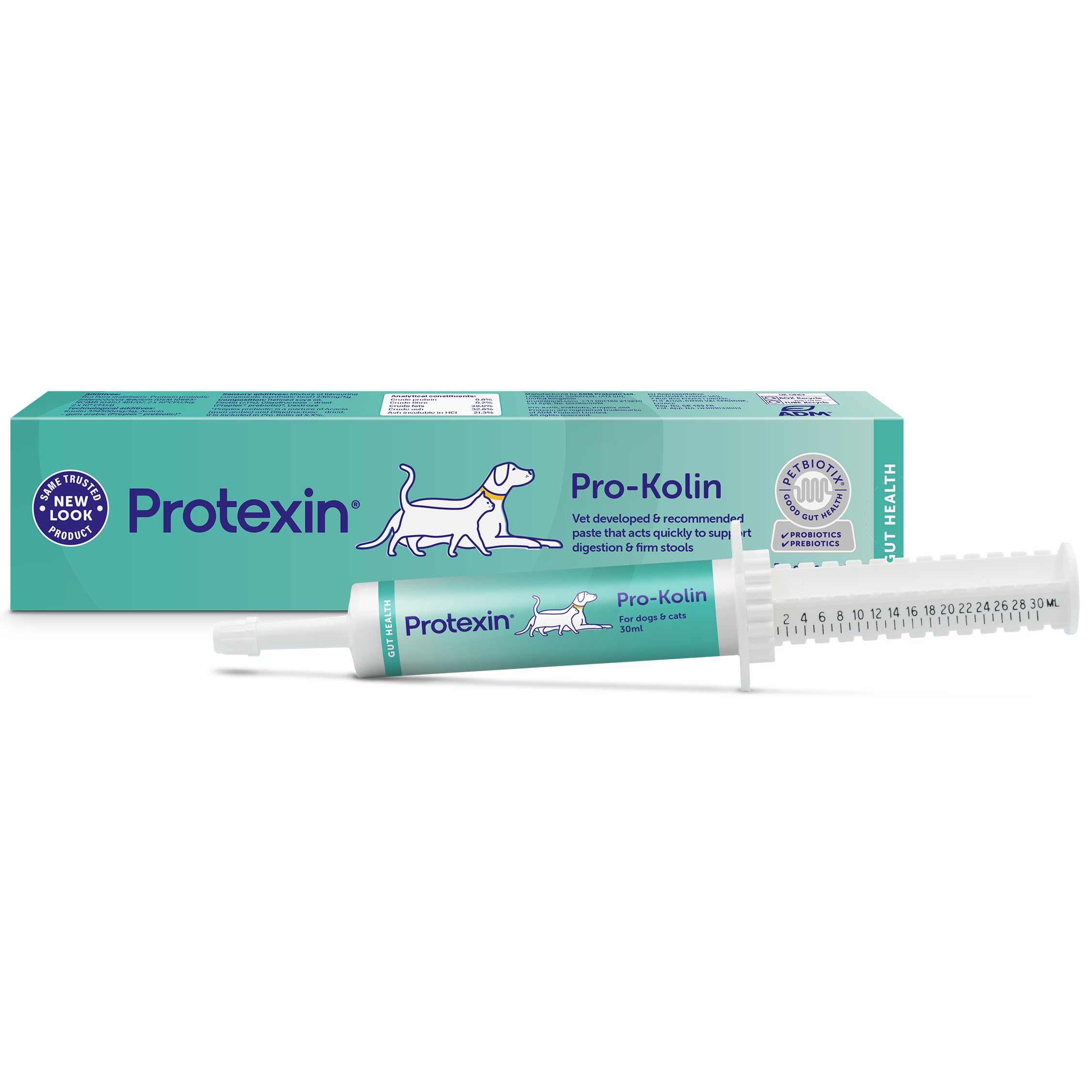 Protexin Pro-Kolin Probiotic Paste for Dogs and Cats - Digestive Support | 30ml Syringe