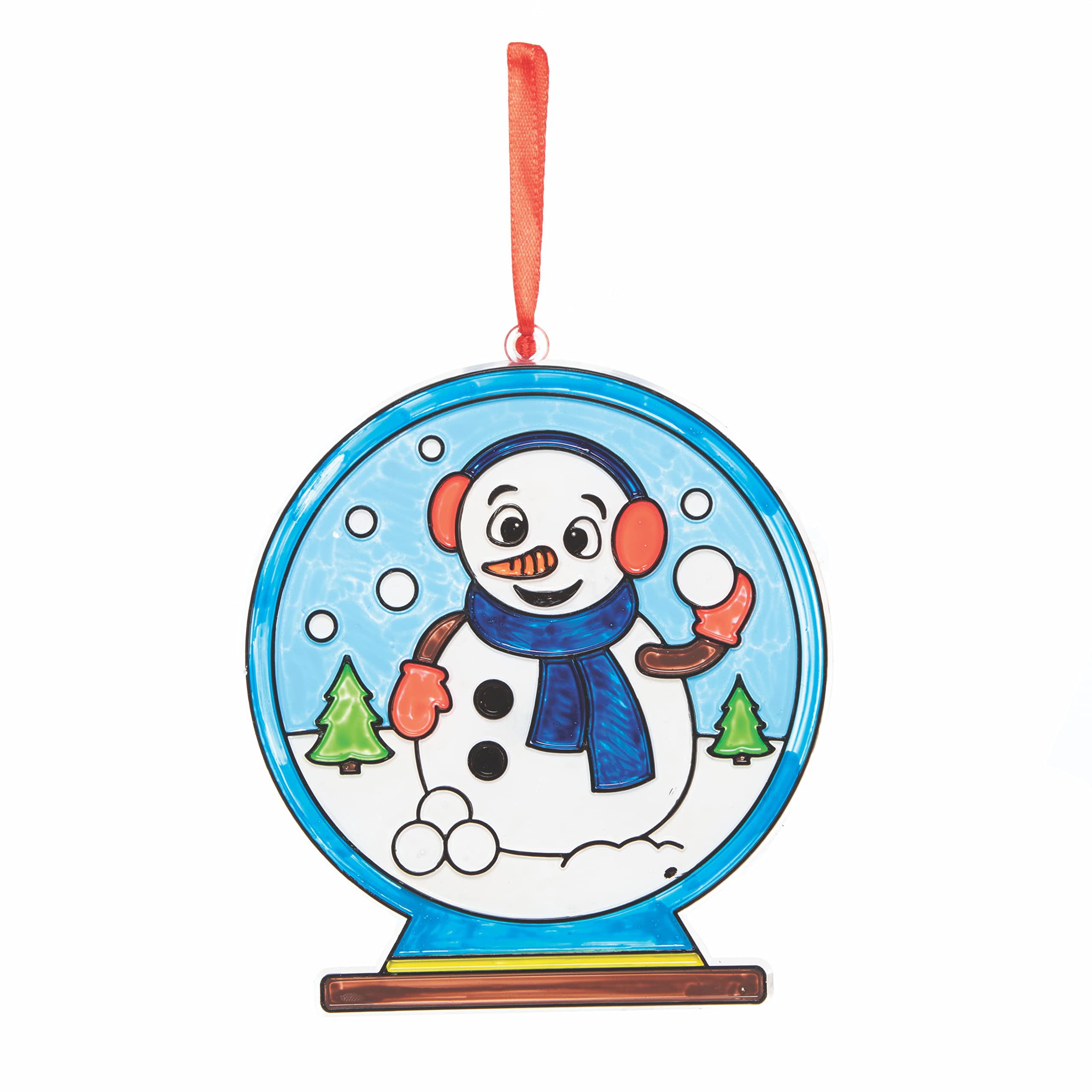 Baker Ross FC181 Christmas Snow Globe Suncatcher Decoration Craft Kit - Pack of 6 | Ages 3+ 7