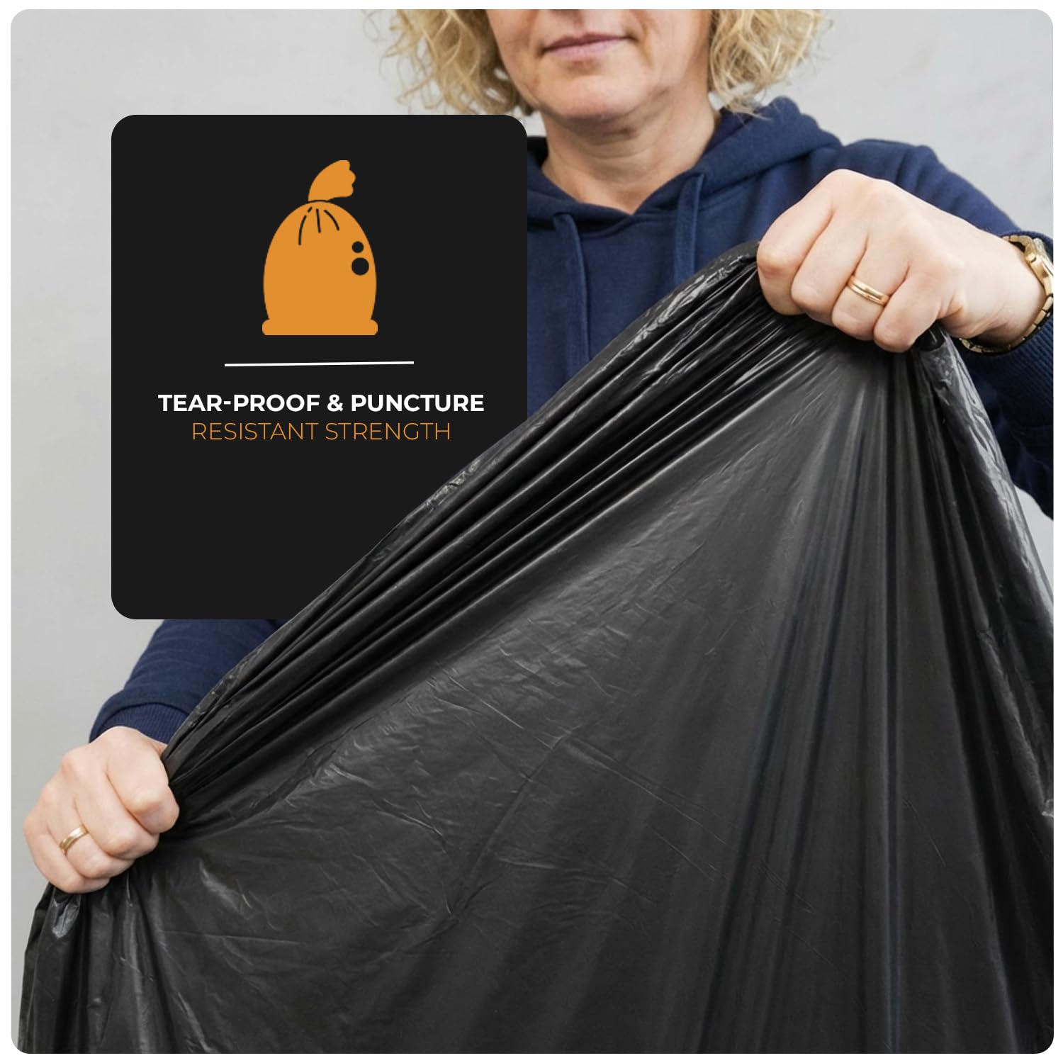 Scott 11 Black Bin Bags - 70L Capacity, 50 Count, 30 Micron Thick, Leak-Resistant 6
