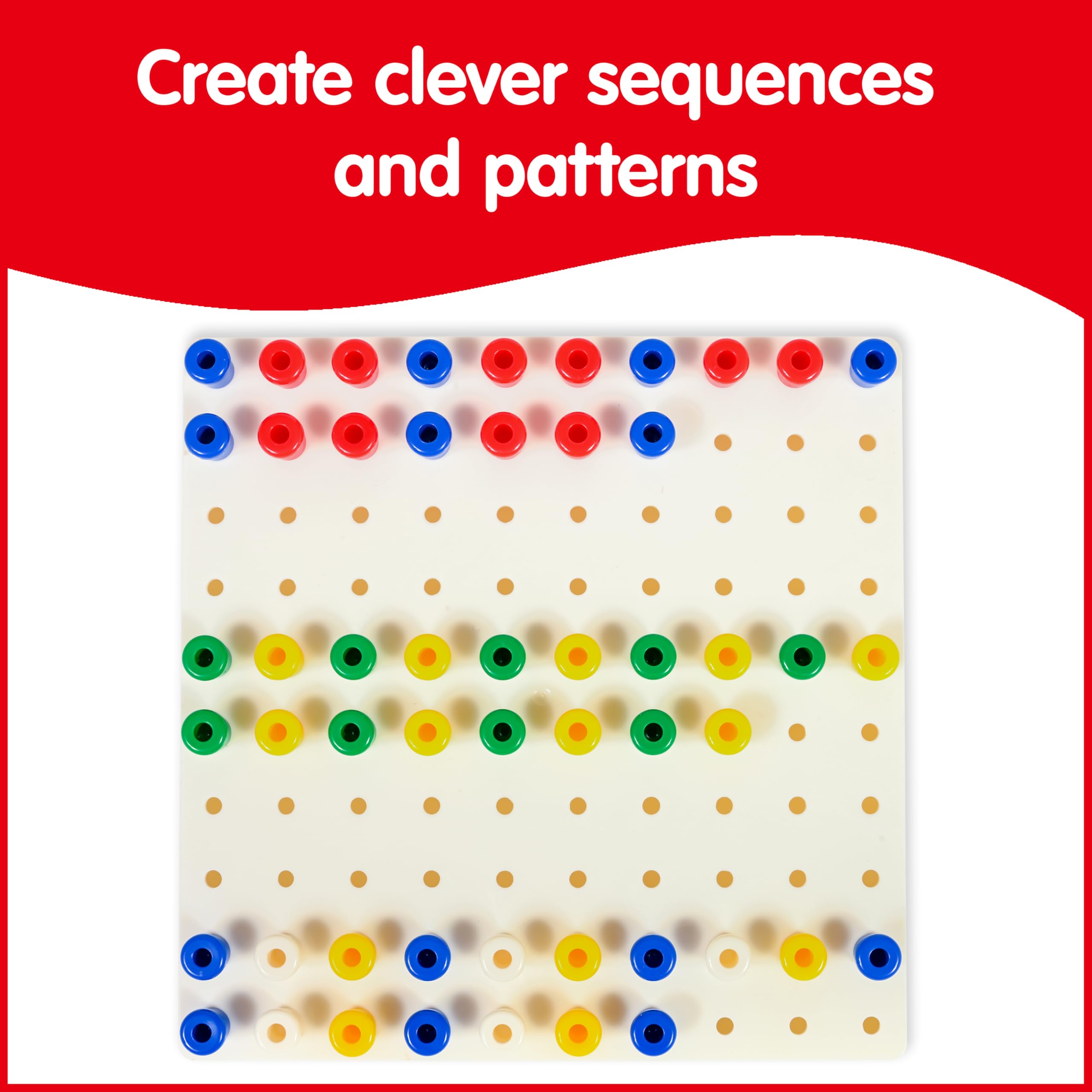 edxeducation Pegs and Peg Board Set - 1,000 Pegs + 5 Boards | Fine Motor Skills & Montessori Learning
