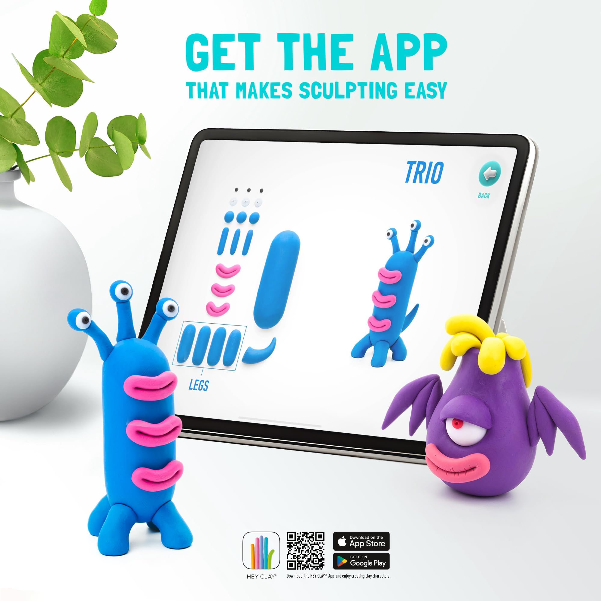 Hey Clay Aliens Set - Air Dry Clay Kit for Kids with 15 Vibrant Colors 13