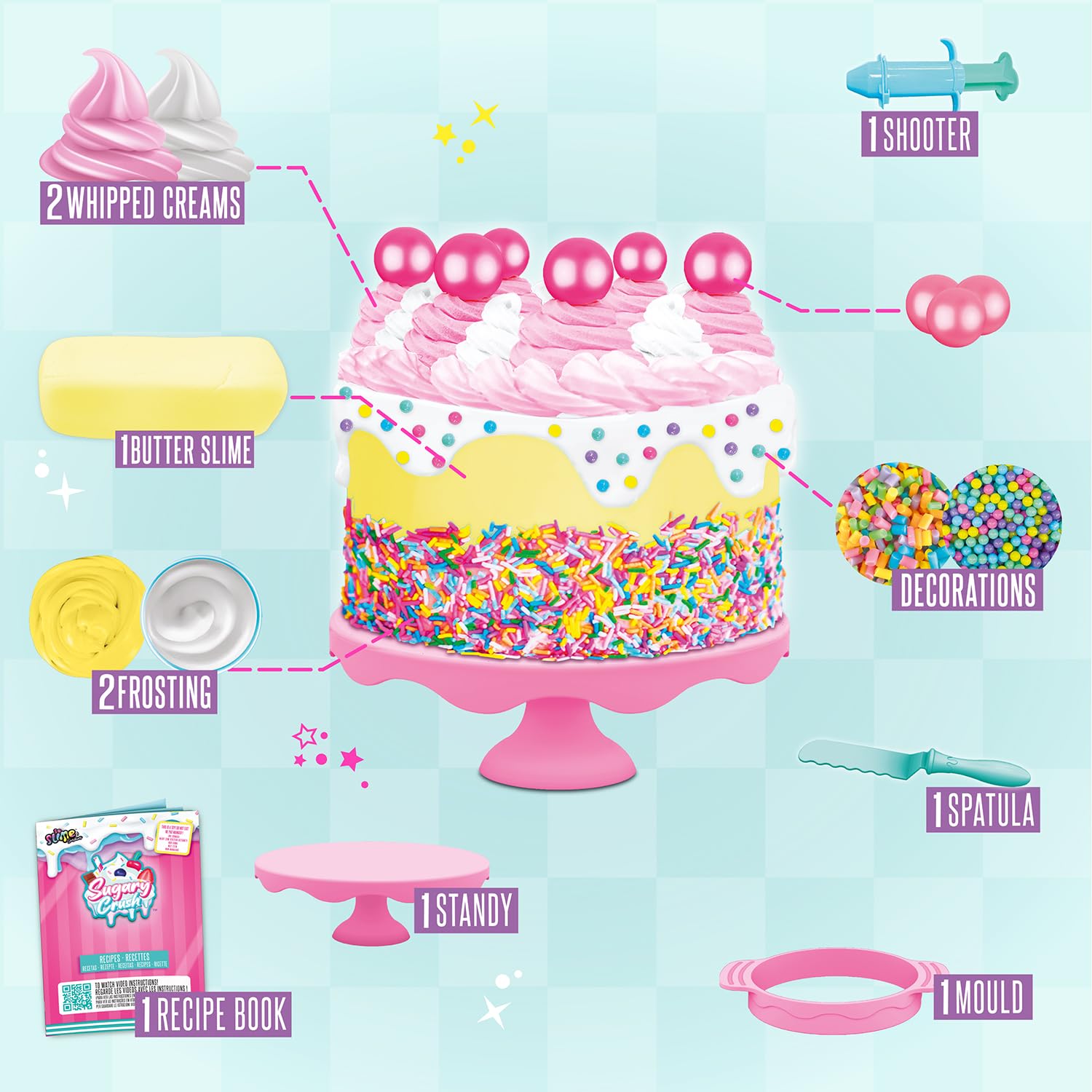 So Slime Sensations Sugary Crush Cake - Make Fun Slime Treats - Ages 3+ 9