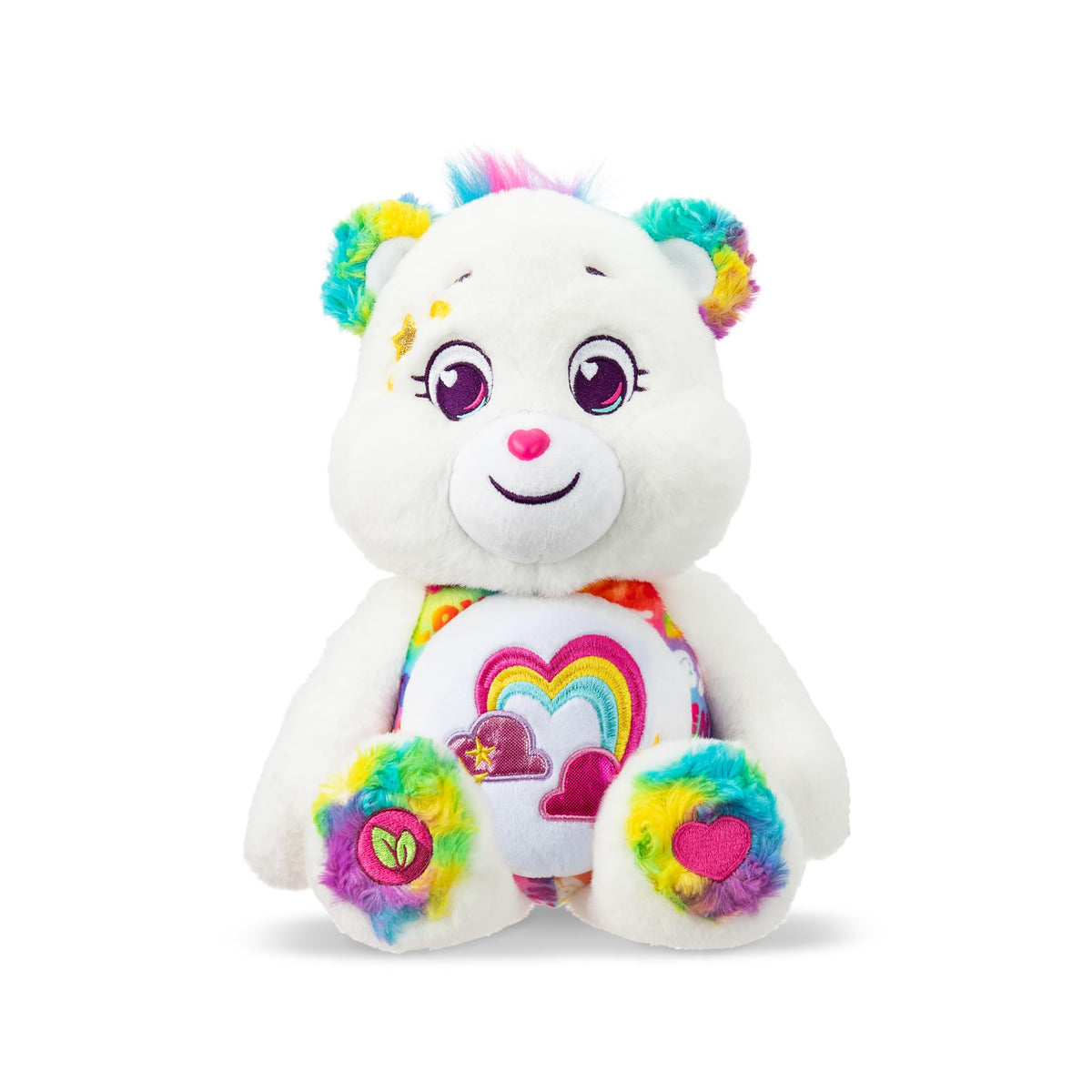 Care Bears True Friend Bear Cuddly Toy - 14 Inch Multicolour Stuffed Animal, Age 4+