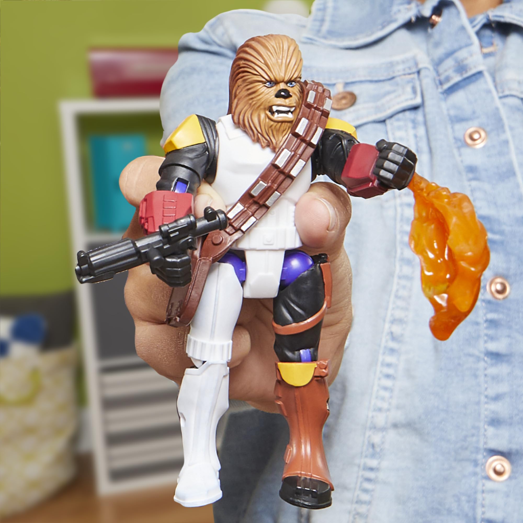 Star Wars MixMashers Chewbacca Action Figure with Boba Fett Gauntlet - Mix and Match Play for Kids 6