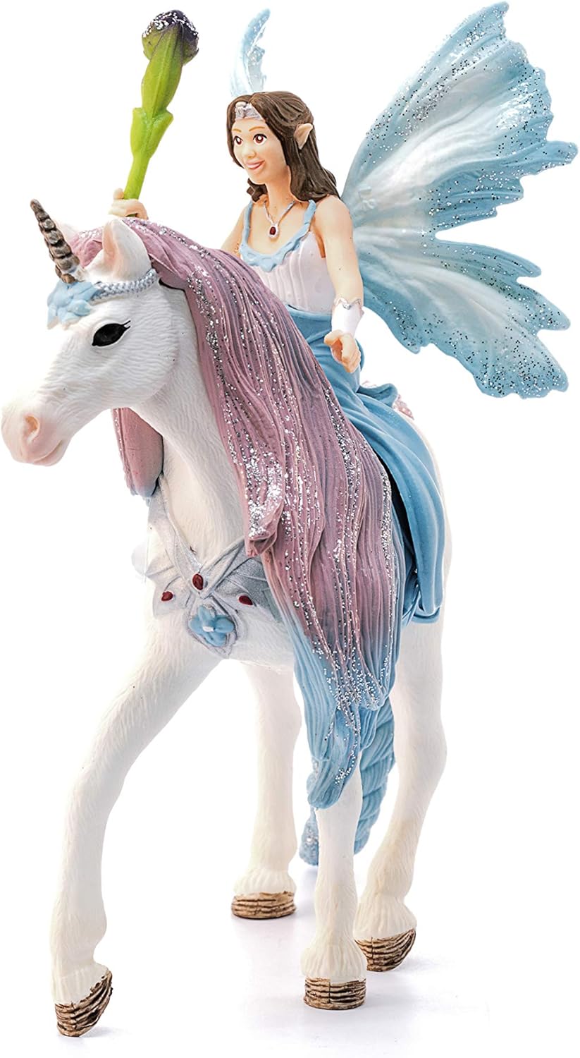 SCHLEICH Bayala Fairy Eyela with Princess Unicorn - 3-Piece Fantasy Playset for Kids