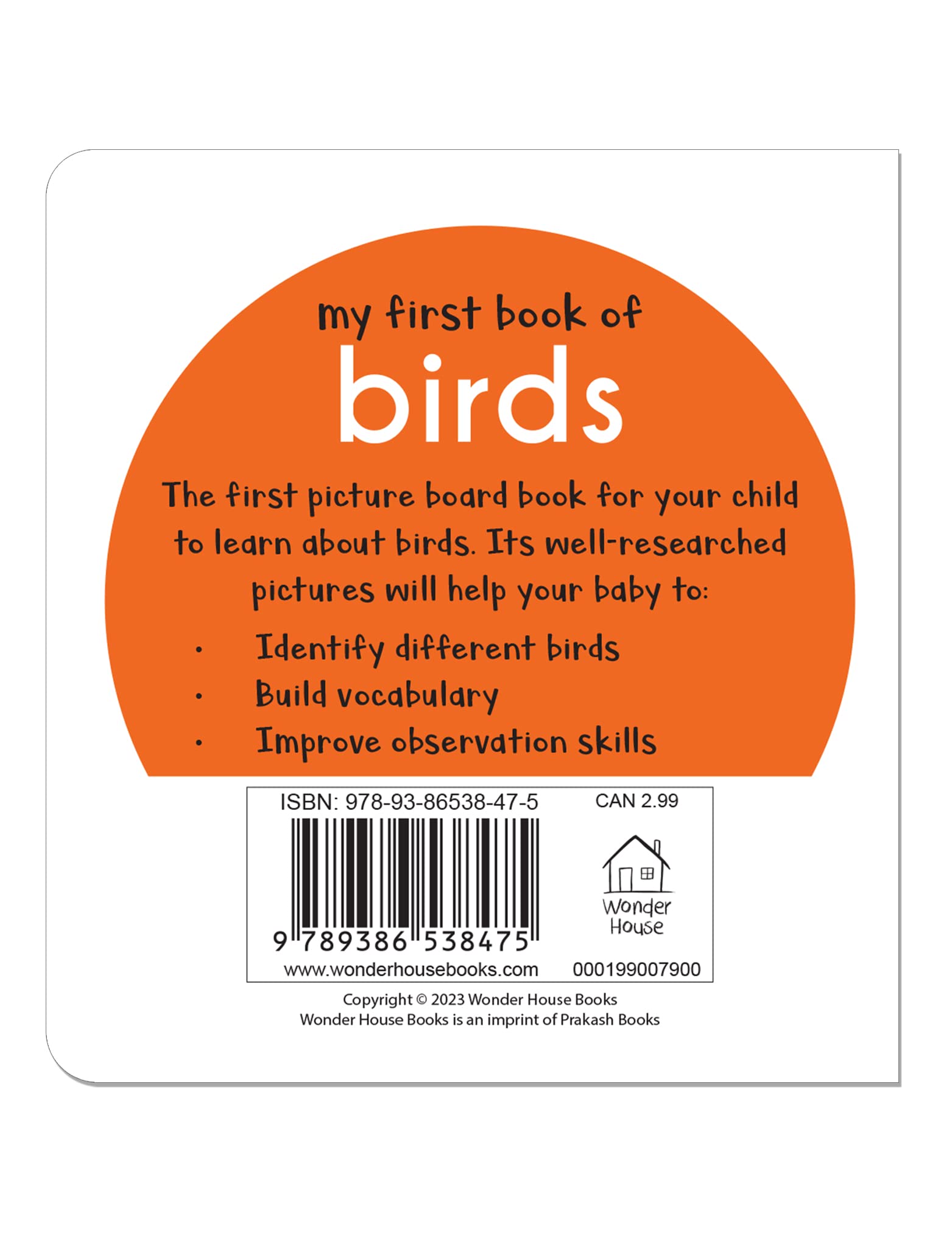 Wonder House My First Book Of Birds - First Board Book for Early Learning | English Language 2