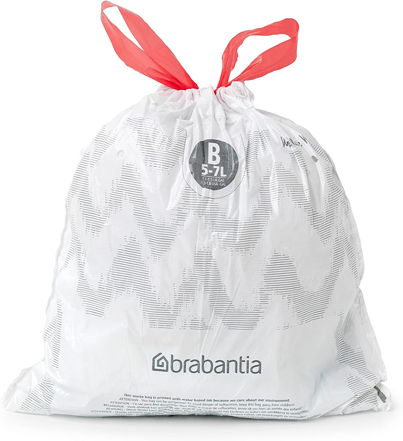 Brabantia PerfectFit Bin Liners Multipack Size B (5 Litre) Extra Strong Plastic with Tie-Tape 6