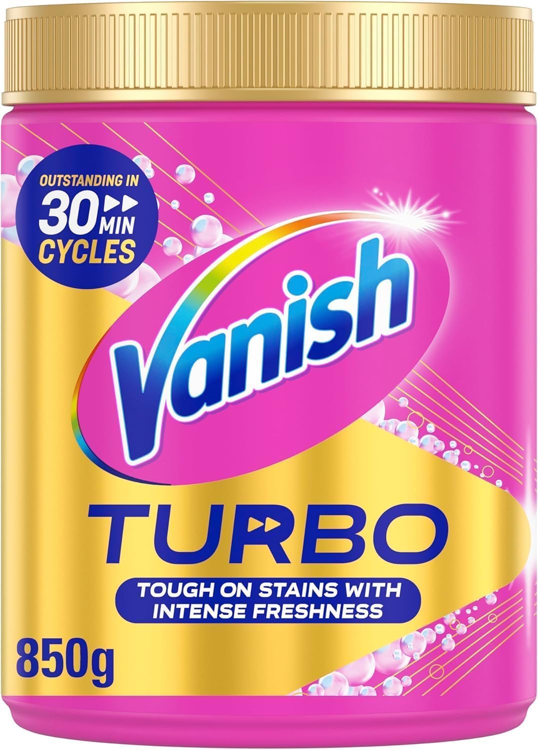 Vanish Turbo Stain Remover Powder - Boosted Oxi Action for Quick Wash | 850g