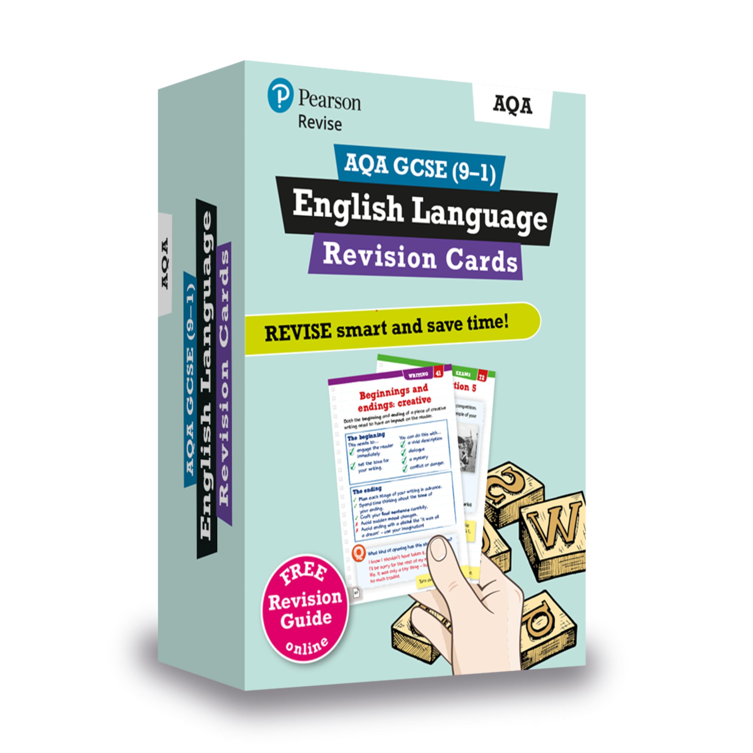 PEARSON EDUCATION REVISE AQA GCSE (9-1) English Revision Cards | 2021 Assessments & 2022 Exams
