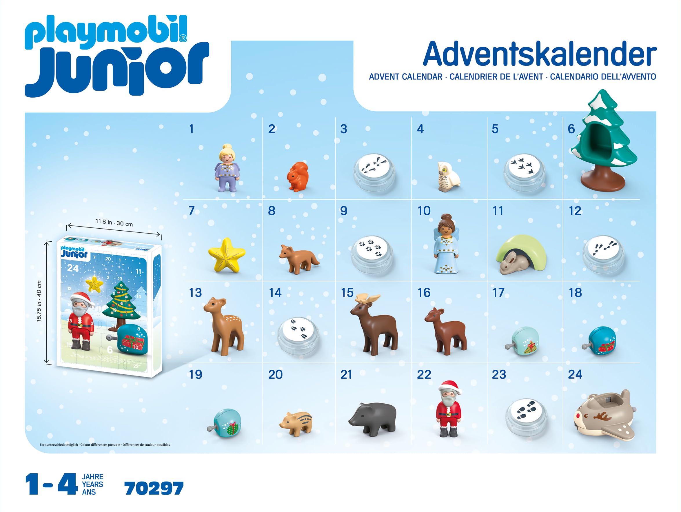 Playmobil 70297 Advent Calendar: Snowy Christmas Playset for Toddlers Ages 1+ 13