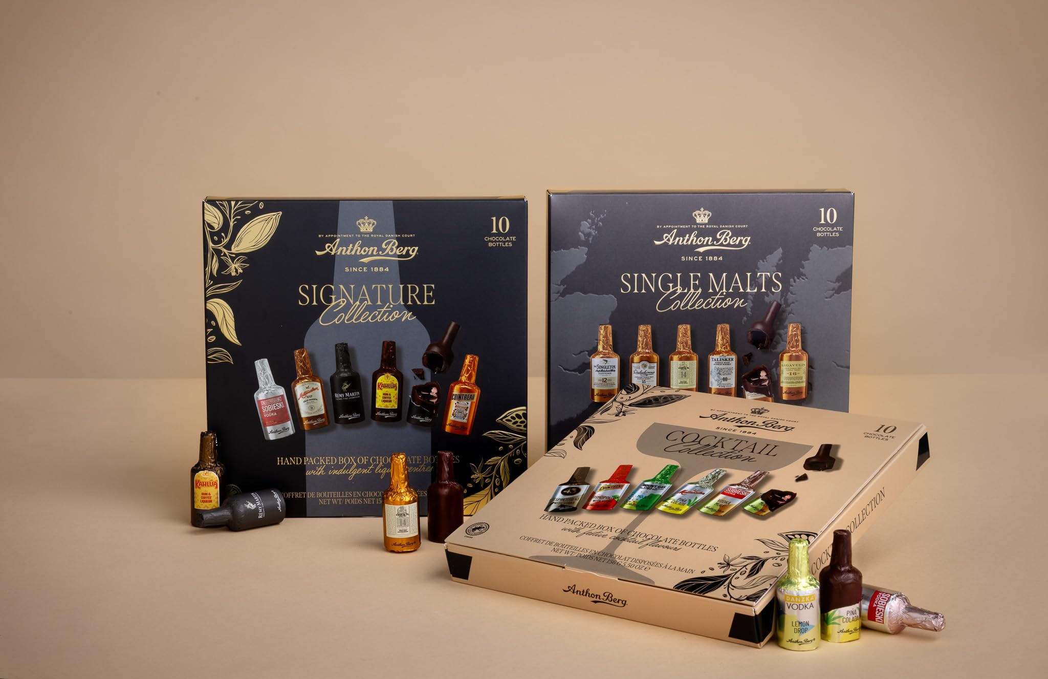 Anthon Berg 10 Chocolate Liqueurs Dark Chocolate Case With Spirits | 185g 7