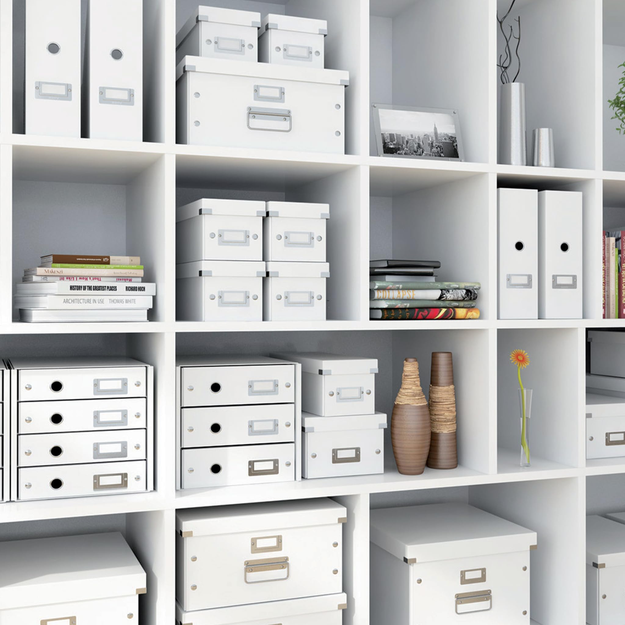 Leitz A4 Storage Box, Click & Store Range, 60440001, White, Medium 5