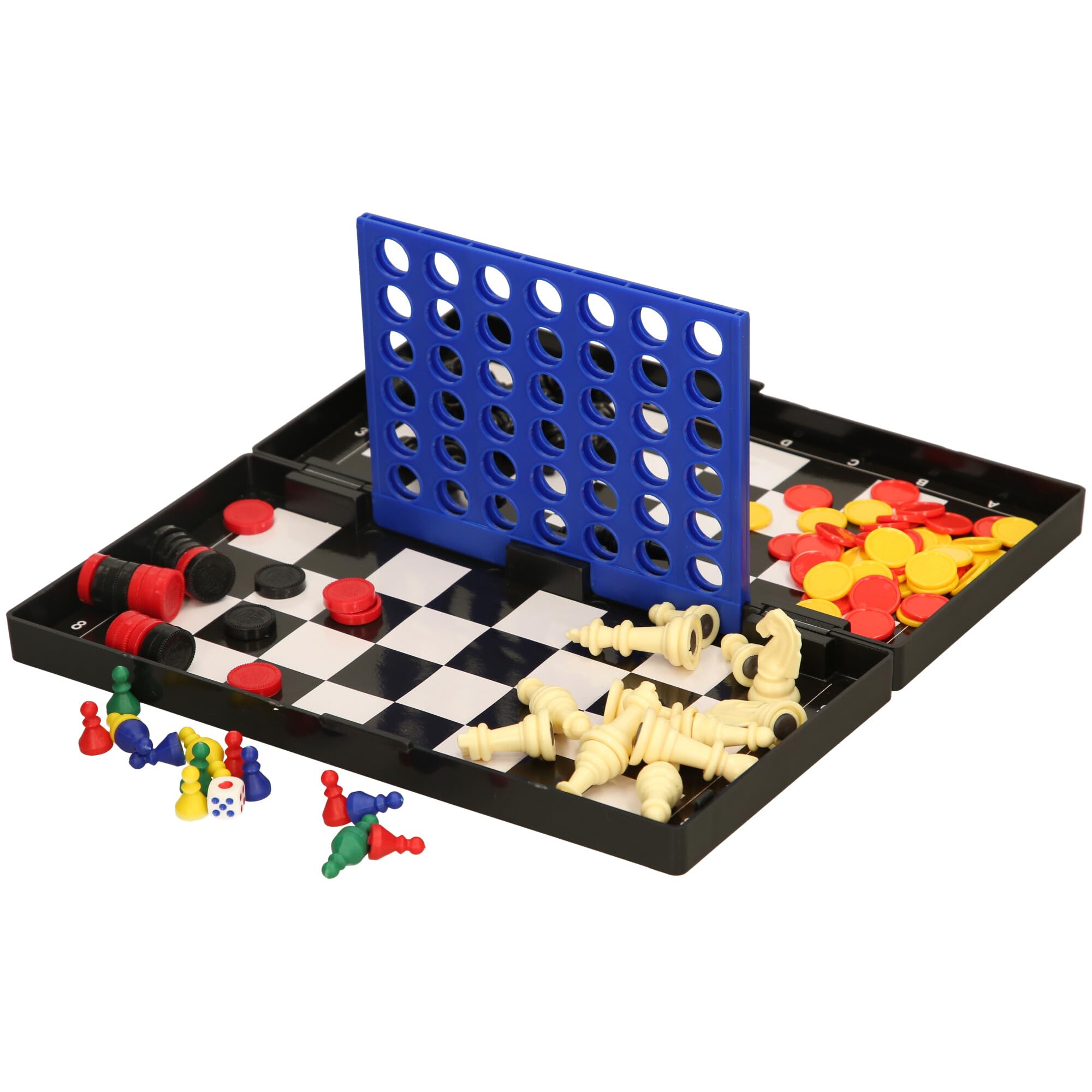 Atoz 4-in-1 Magnetic Travel Games Set - Ludo, Chess, Draughts & Connect Four | 2-4 Players 4