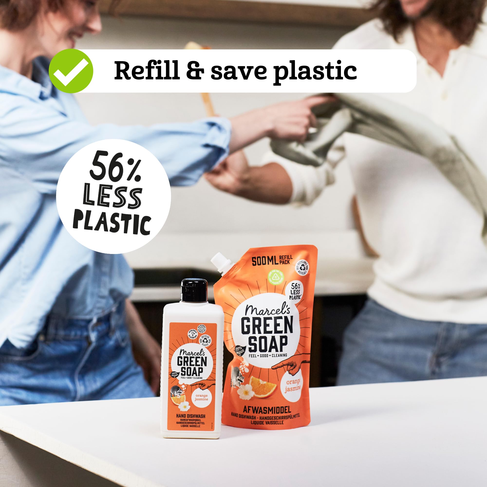 Marcel's Green Soap Washing-Up Liquid Orange & Jasmine - 500 ml - Plant-Based & Biodegradable 4