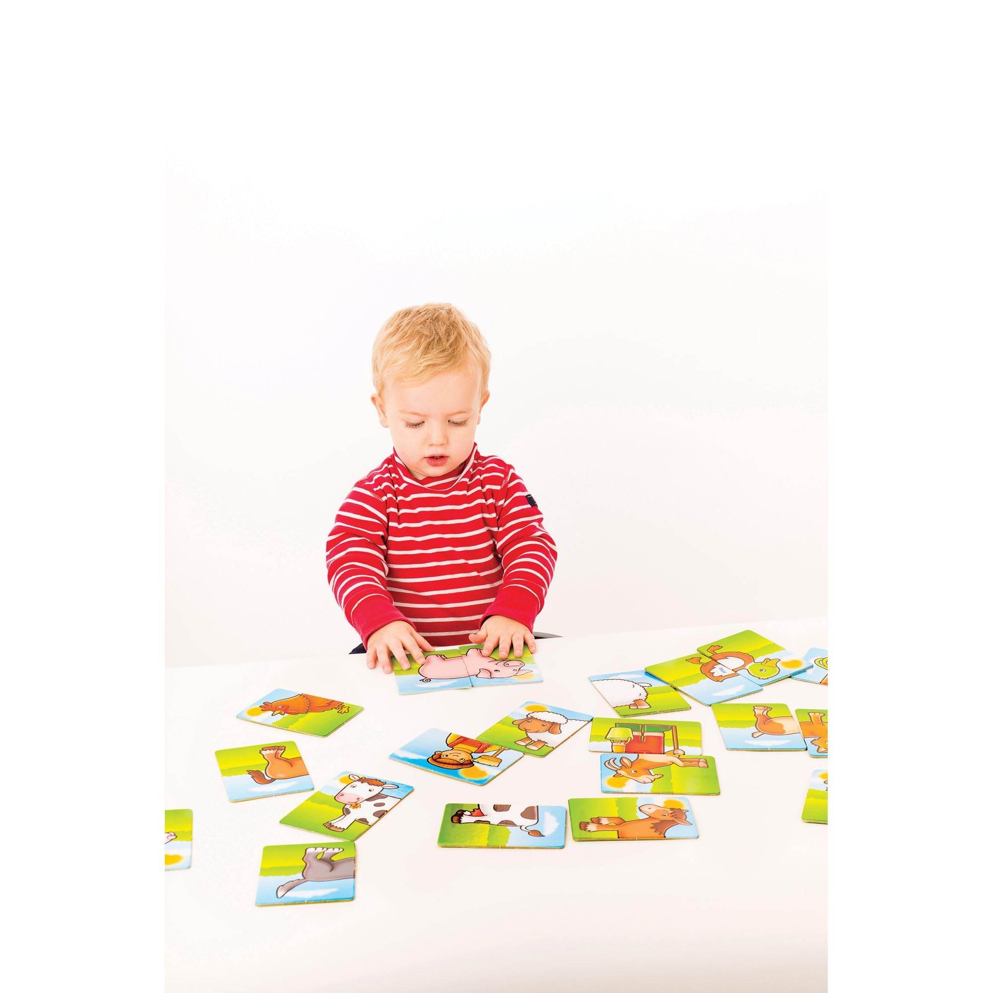 Orchard Toys Farmyard Heads and Tails Game - Matching Pairs Card Game for Toddlers 18 Months+ | 1-4 Players