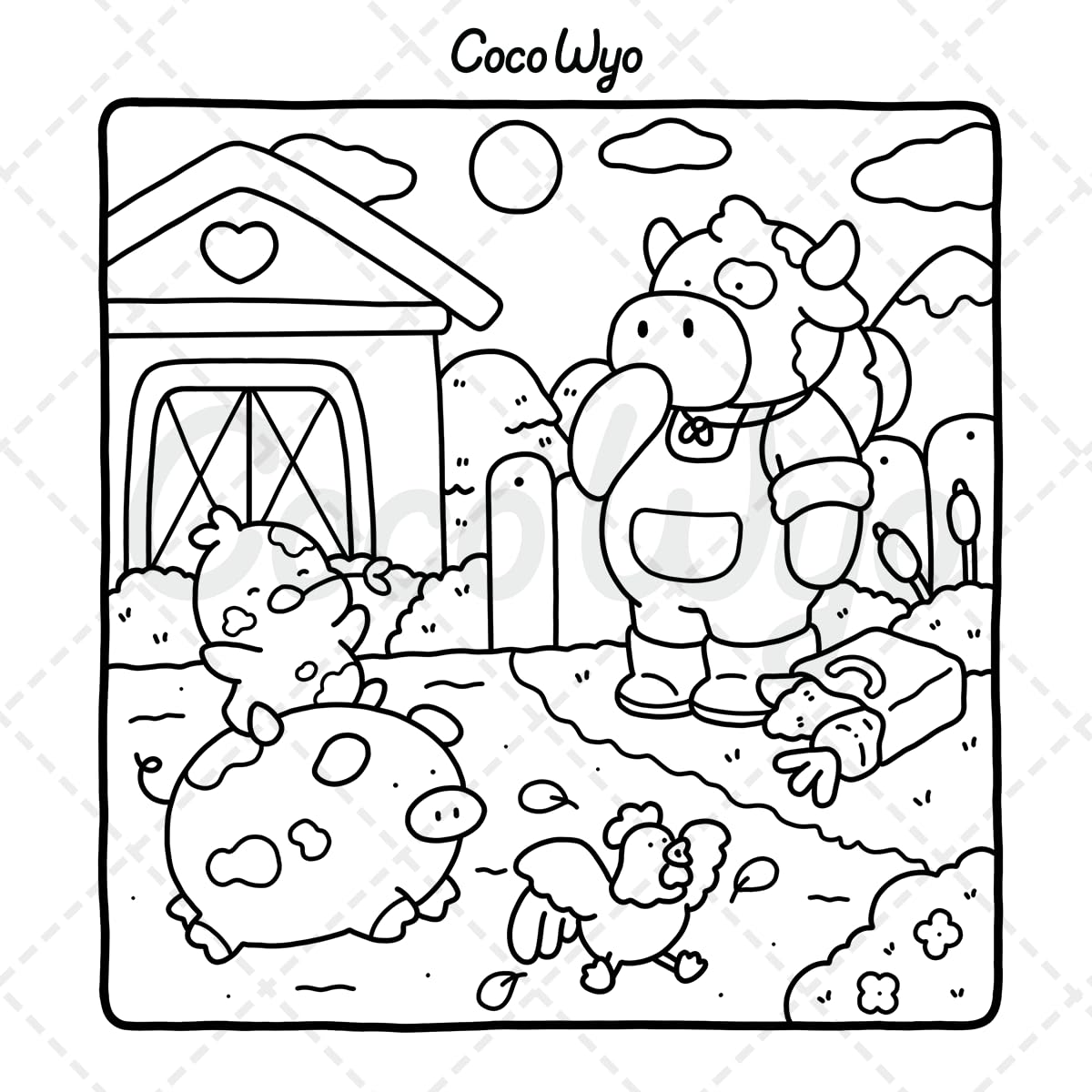 Coco Wyo Little Cuddles Coloring Book - Cute Animals for Teens & Adults | Paperback 2