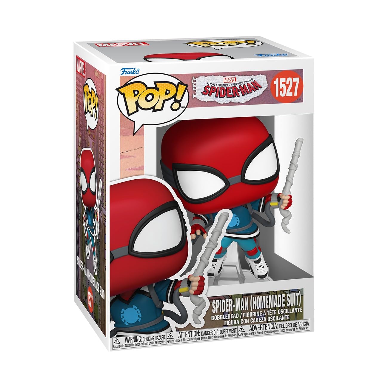 Funko Pop! Marvel: Friendly Neighborhood Spider-Man - Peter Parker Proto Suit Figure | 3.75 in | Vinyl 1