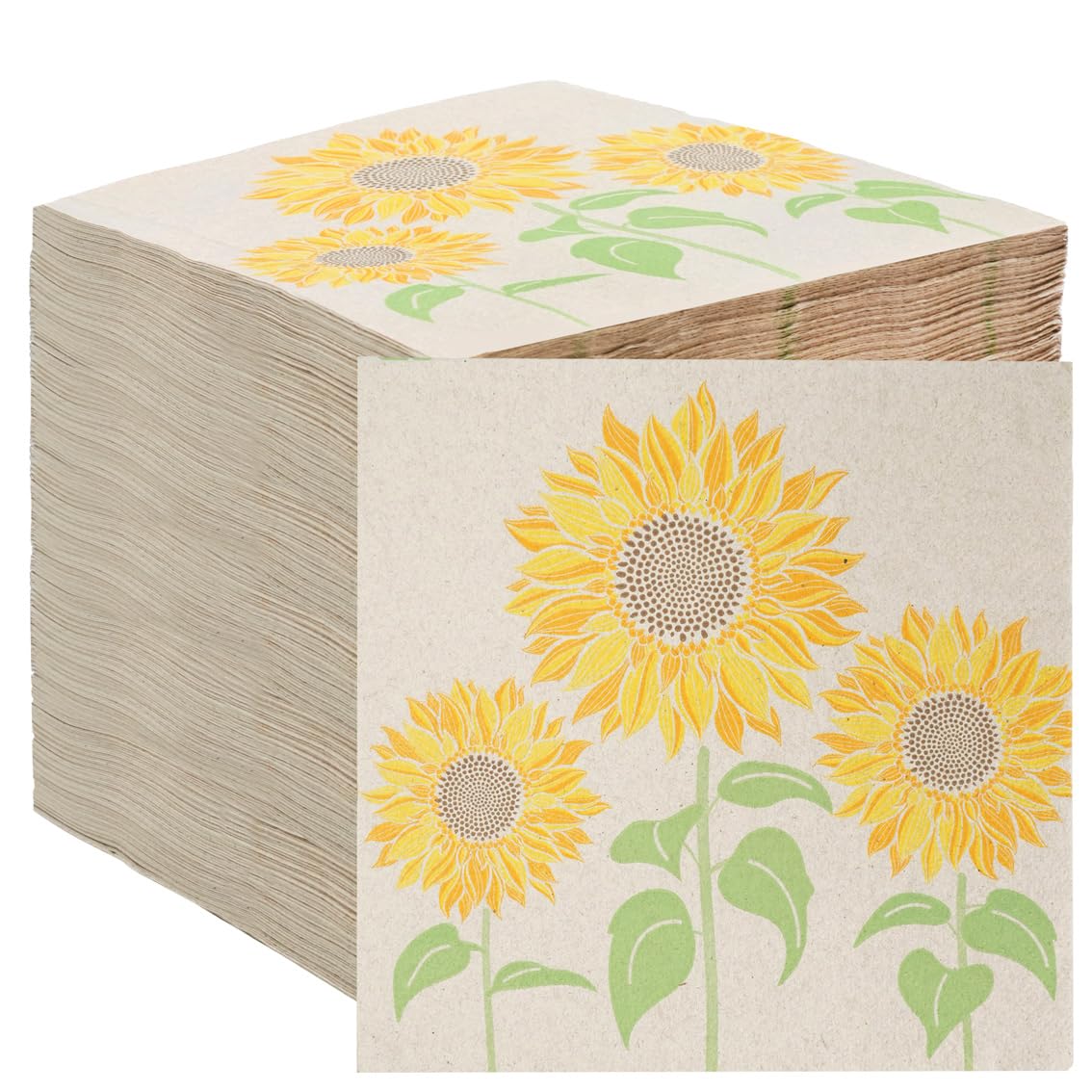 Talking Tables Table Kind 100 Pack Soft Recycled 2ply Napkins | 33cm Sunflower Floral 1