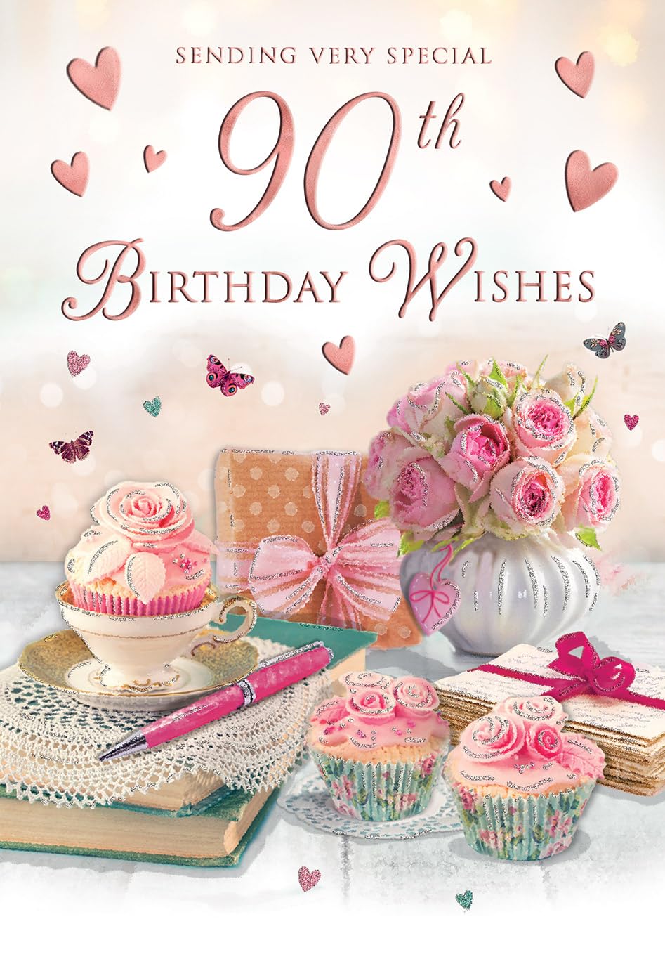 Piccadilly Greetings Regal Publishing Age 90 Female Birthday Card | 9 x 6 Inch | Multicolor