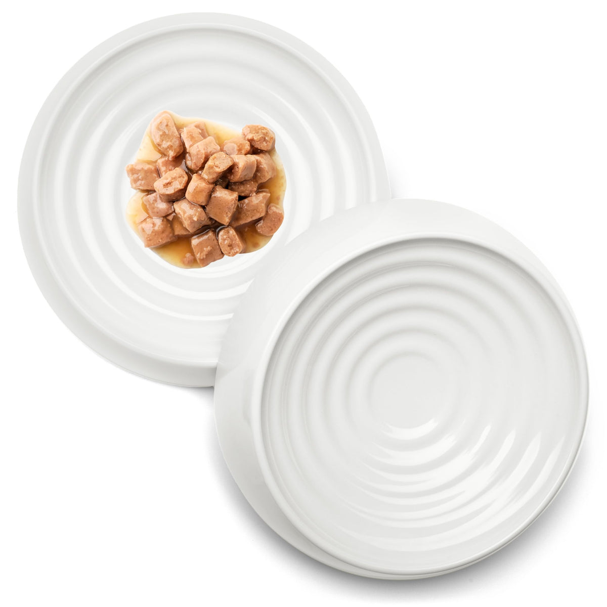 CatGuru Whisker Relief Cat Bowl - Stress-Free Feeding, BPA-Free Melamine, 5 oz Capacity, Set of 2