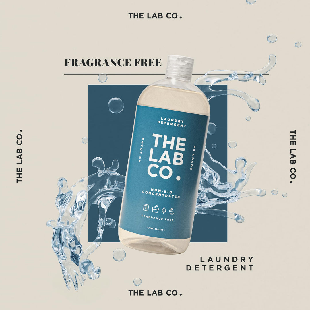 The Lab Co. - Non-Bio Concentrated Laundry Detergent, Fragrance Free, 40 Loads