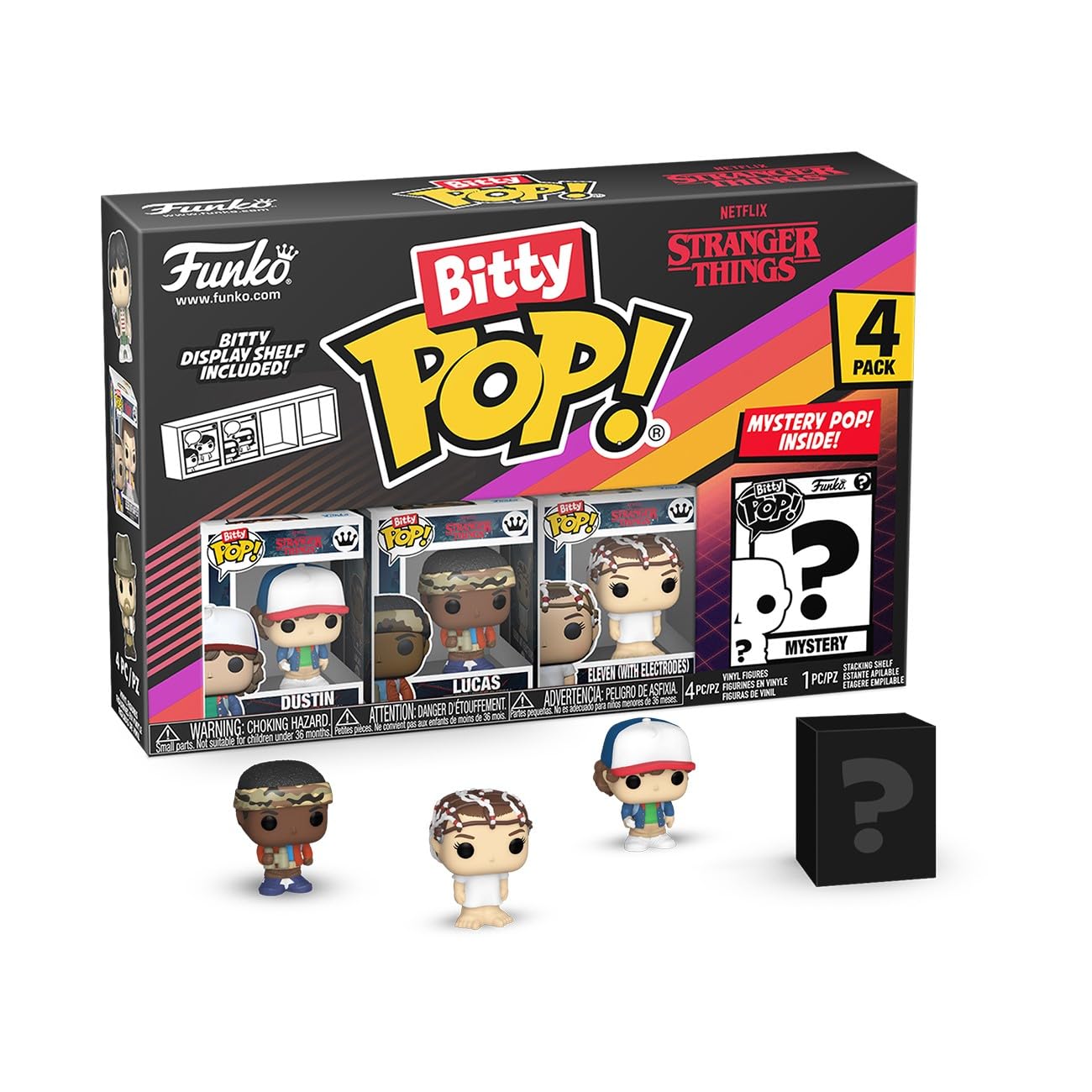 Funko Bitty Pop! Stranger Things Season 1 - Dustin 4-Pack with Mystery Mini Figure 1