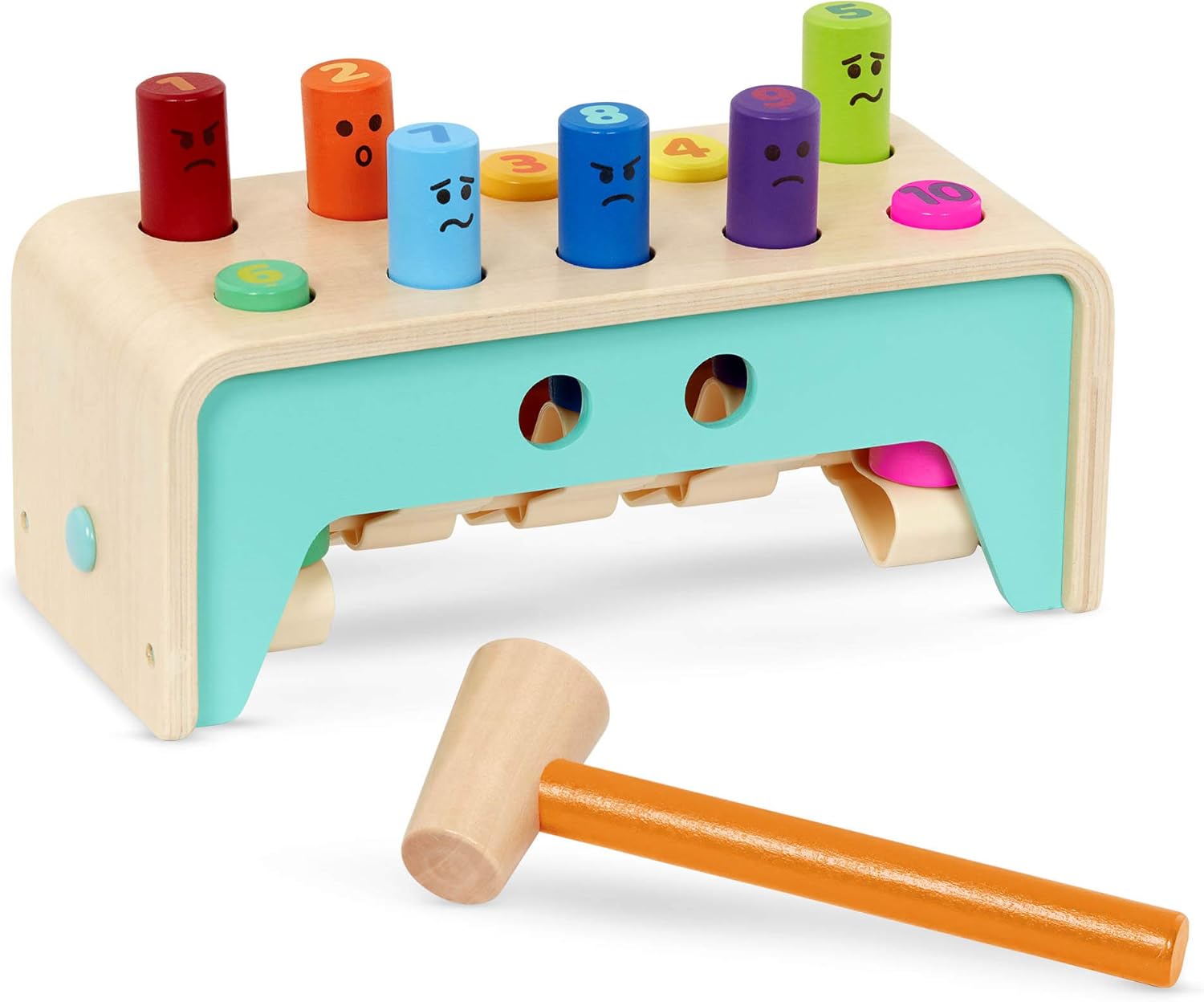 Battat Wooden Pounding Bench Toy - Hammering Pegs Playset for Toddlers 12 Months+ 1