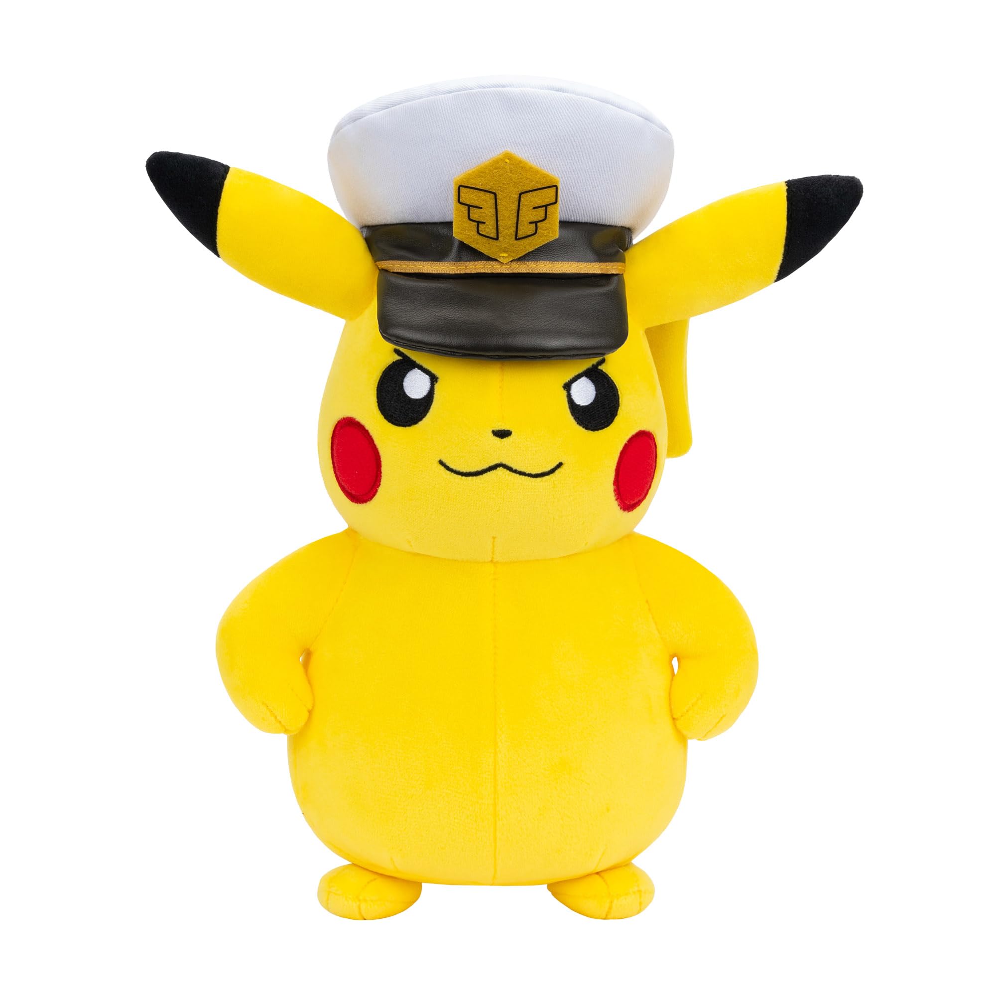 Pokémon Captain Pikachu Plush - 8-Inch Soft Polyester Stuffed Toy for Unisex Children