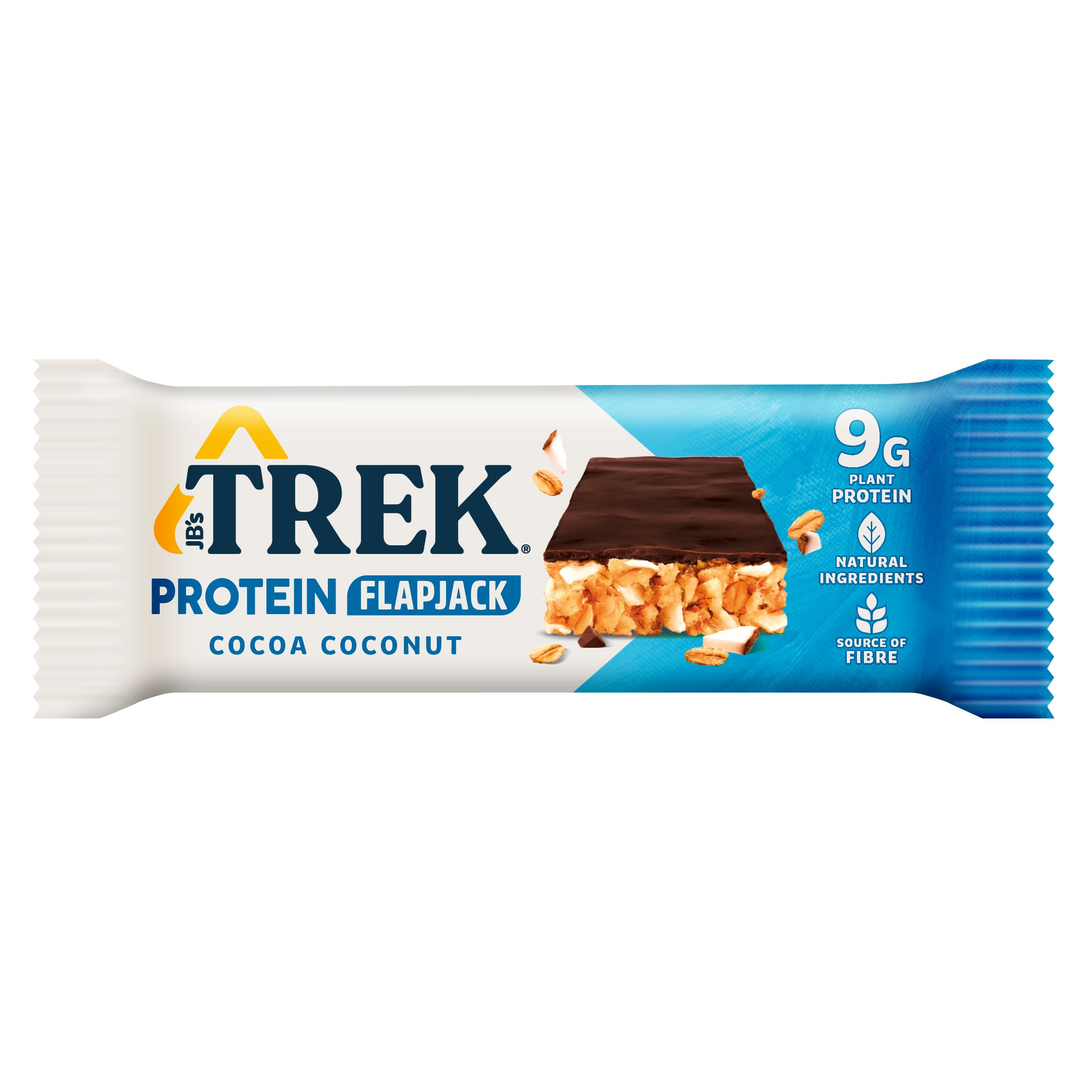 JB's TREK High Protein Flapjack Cocoa Coconut - Gluten Free, Plant Based | 50g Bar