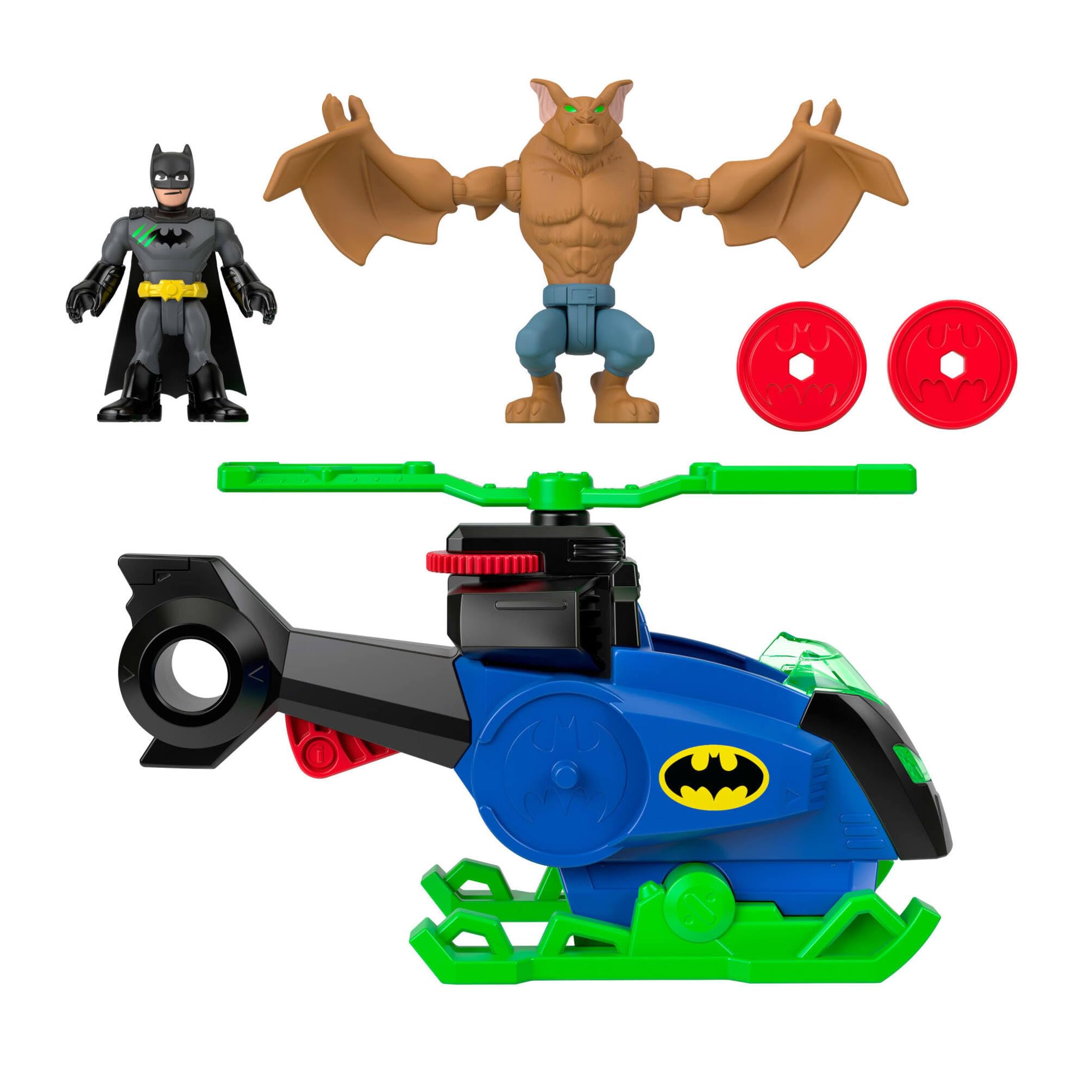Imaginext DC Super Friends Batcopter Playset with Batman & Man-Bat Figures | Ages 3+ 5