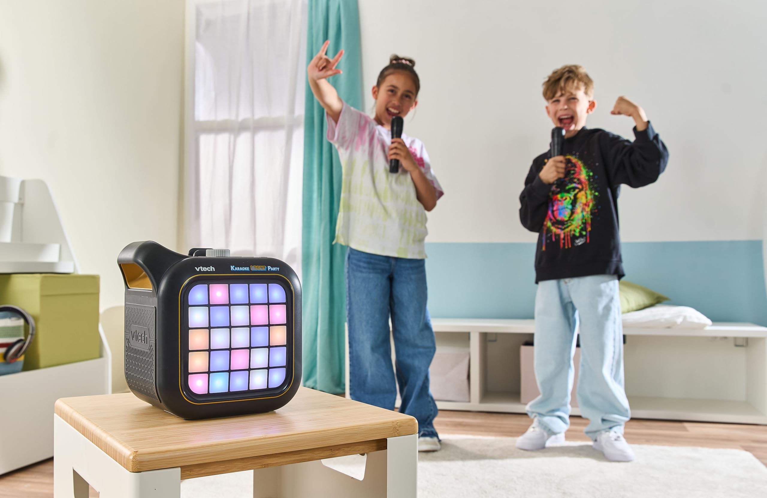 VTech Karaoke Light Party - Portable Bluetooth Karaoke Machine with 2 Wireless Microphones 13