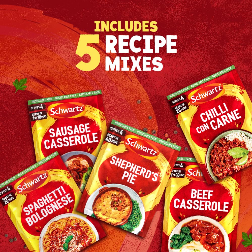 Schwartz - Family Favourites Recipe Mix Bundle Pack of 5