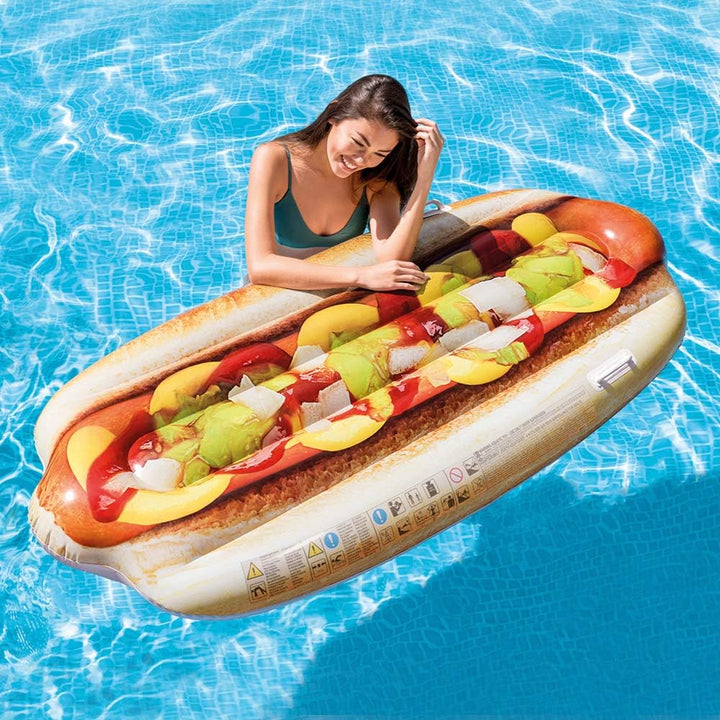 Matelas Géant Hotdog Intex Lilo 180cm x 89cm Parfait pour la Piscine