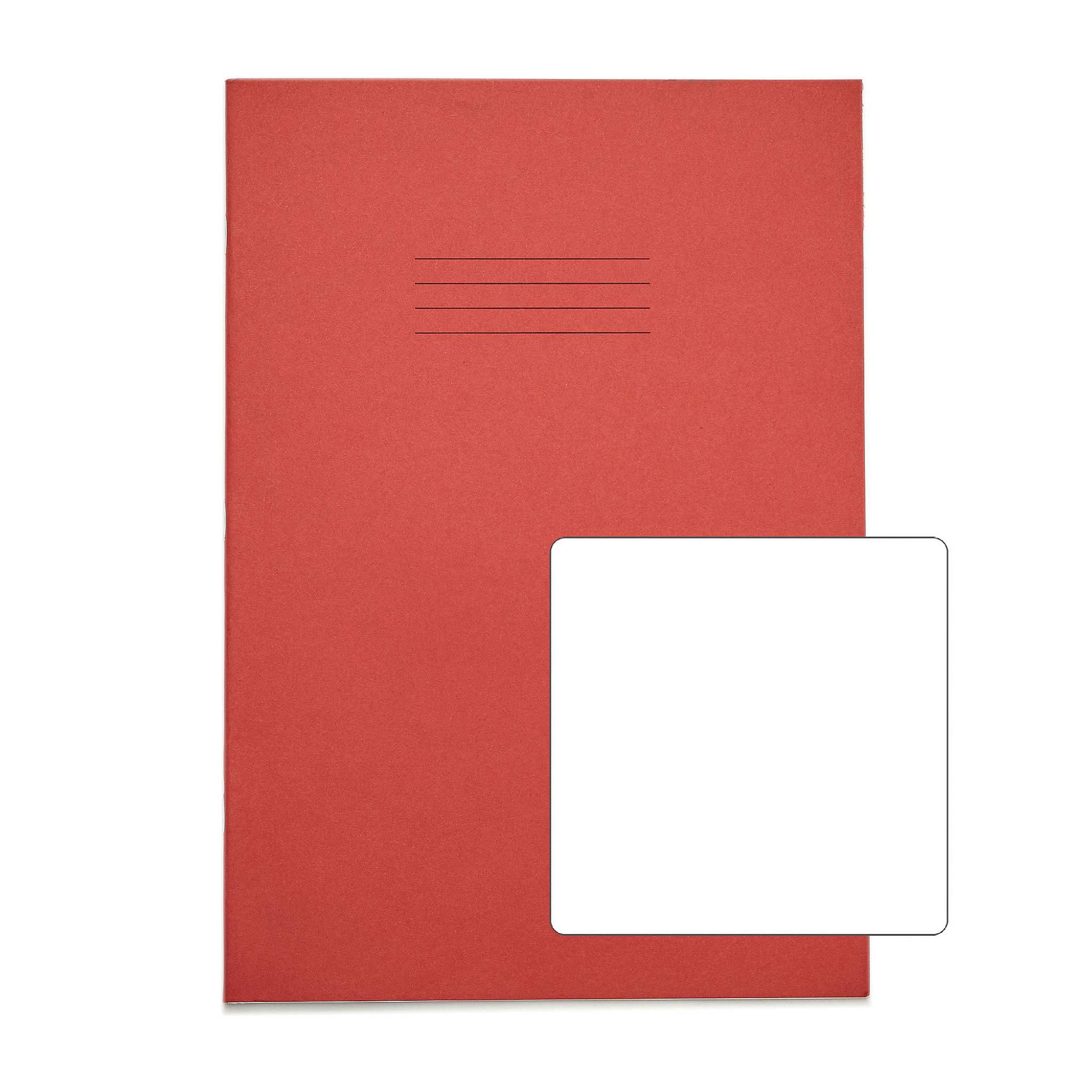 Rhino Composition Notebooks - A4 Blank Pages, 64 Pages, Red Cover | 10 Pack 2